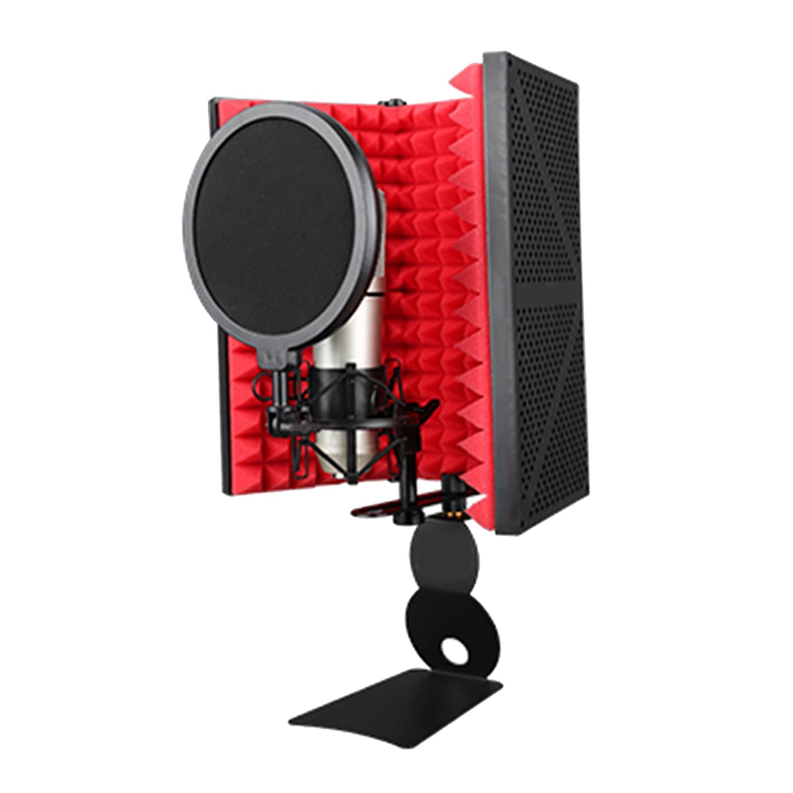 Professional Microphone Isolation Shield, Pop's Filter, Mic Sound Absorbing 3 Panels Set