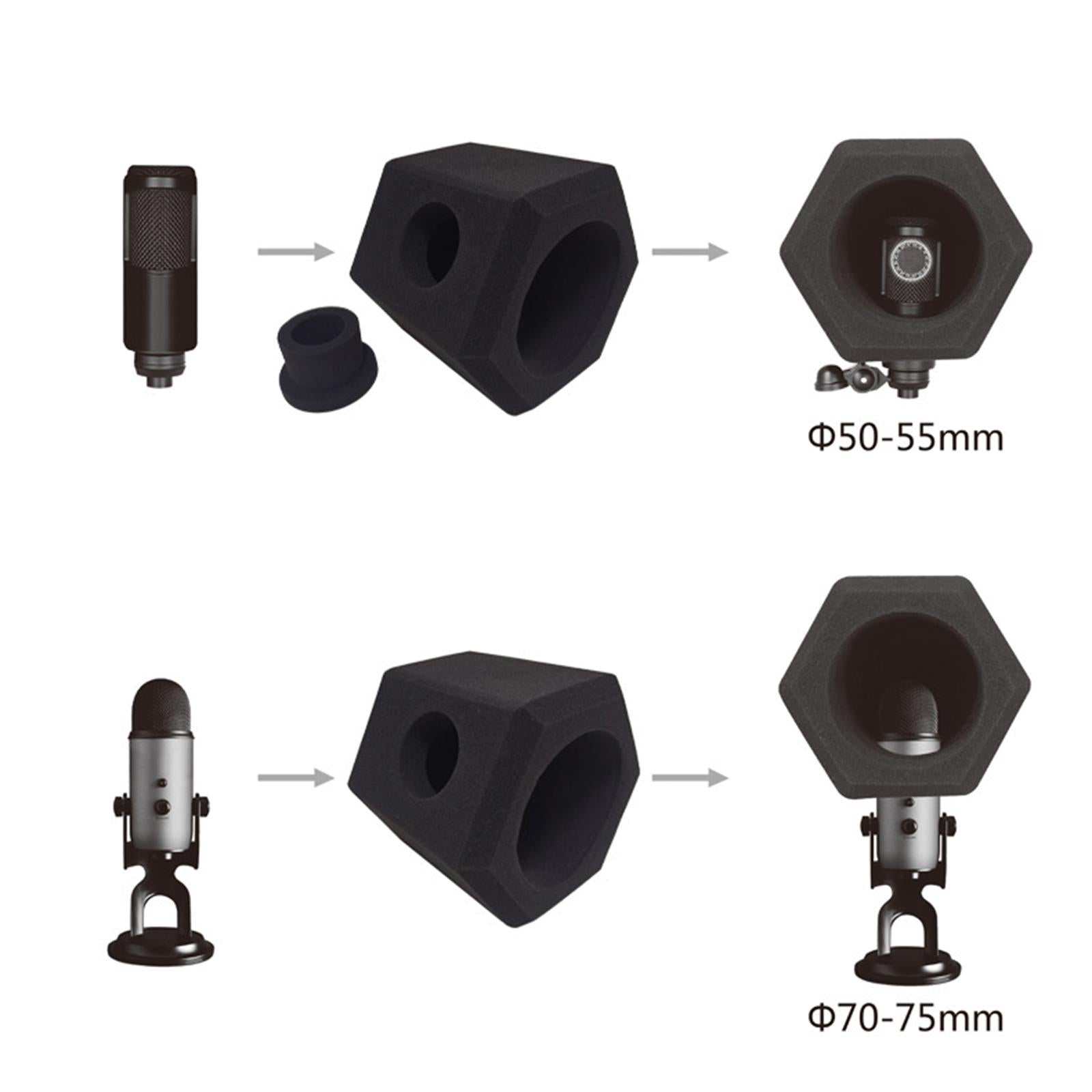 Soundproof Cover Recording Microphone Wind Screen Noise Plate