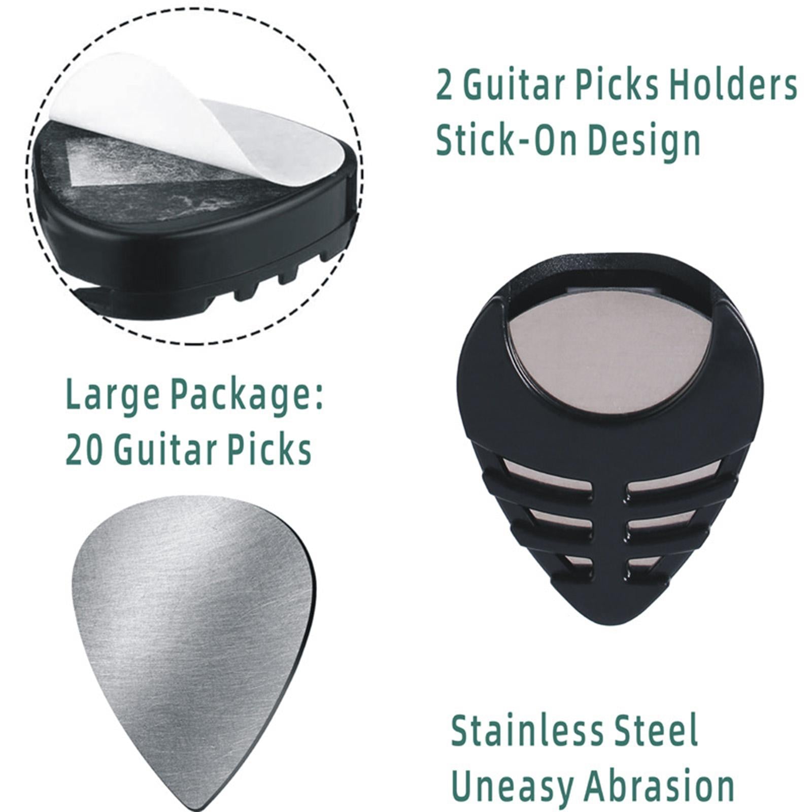 20x Guitar Picks Thumb Protectors and Picks Storage Case for Bass Ukulele