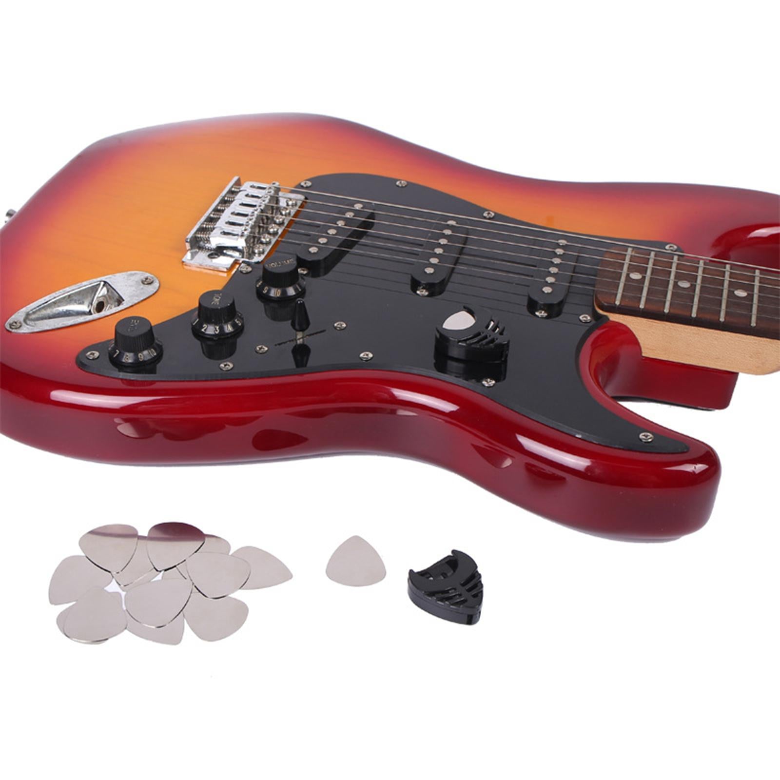 20x Guitar Picks Thumb Protectors and Picks Storage Case for Bass Ukulele