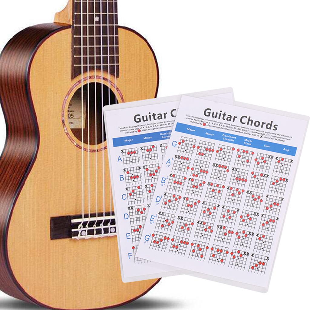 Chord & Scale Lesson Chart Guitar Chord Diagrams for Bass Guitar Acces ...