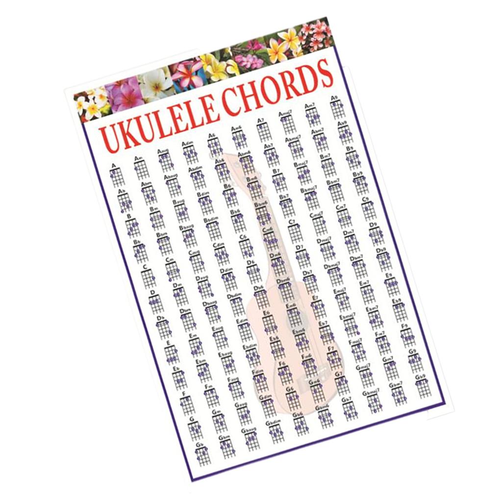 Chord & Scale Lesson Chart Guitar Chord Diagrams for Bass Guitar Accessories L