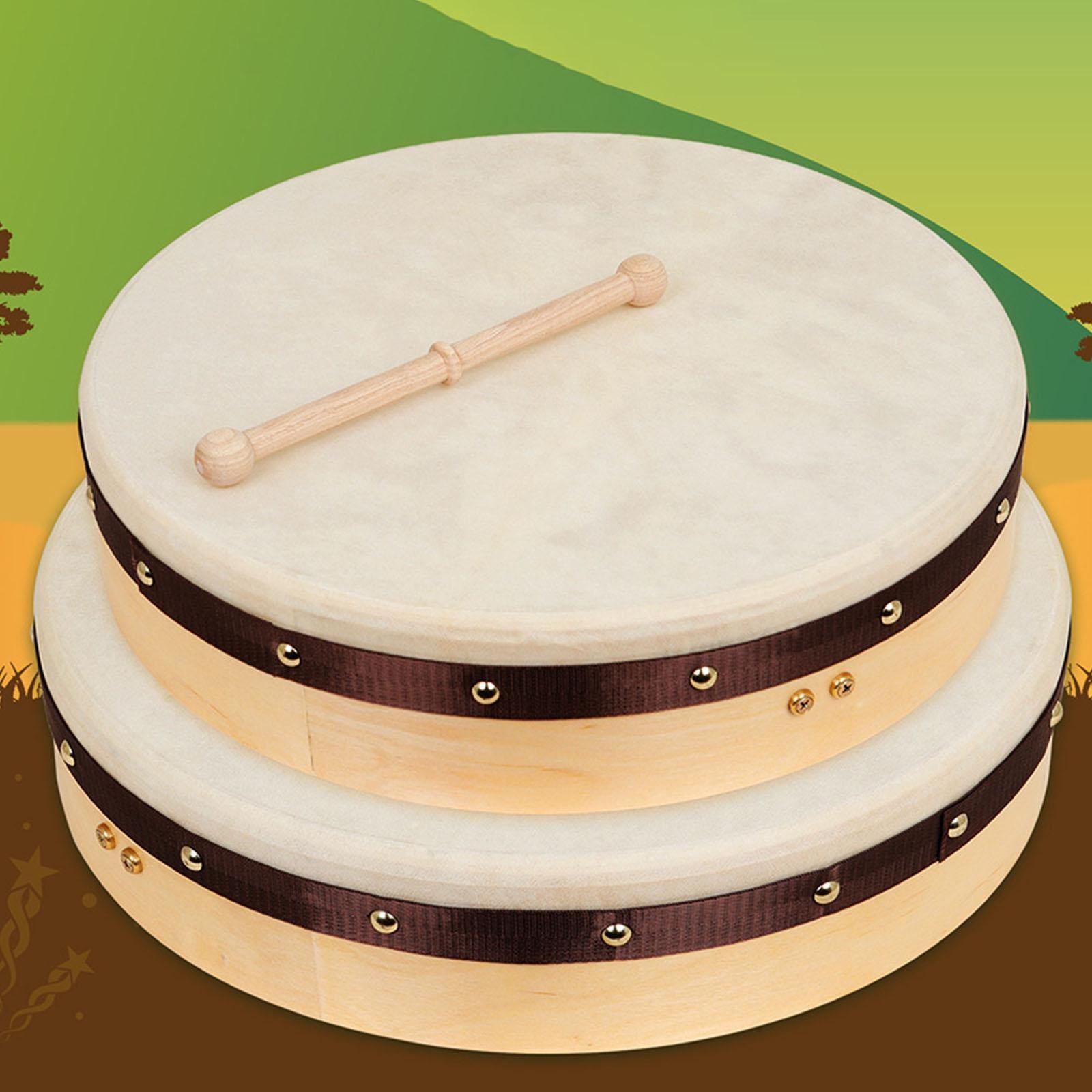 WOODEN TAMBOURINES AND HAND DRUMS PERCUSSION MUSICAL INSTRUMENTS 16in