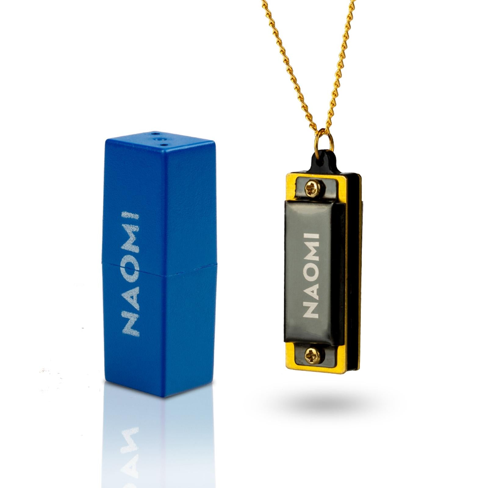 Portable Necklace Harmonica Mouth Organ Hanging Chain Gifts 10pcs Blue