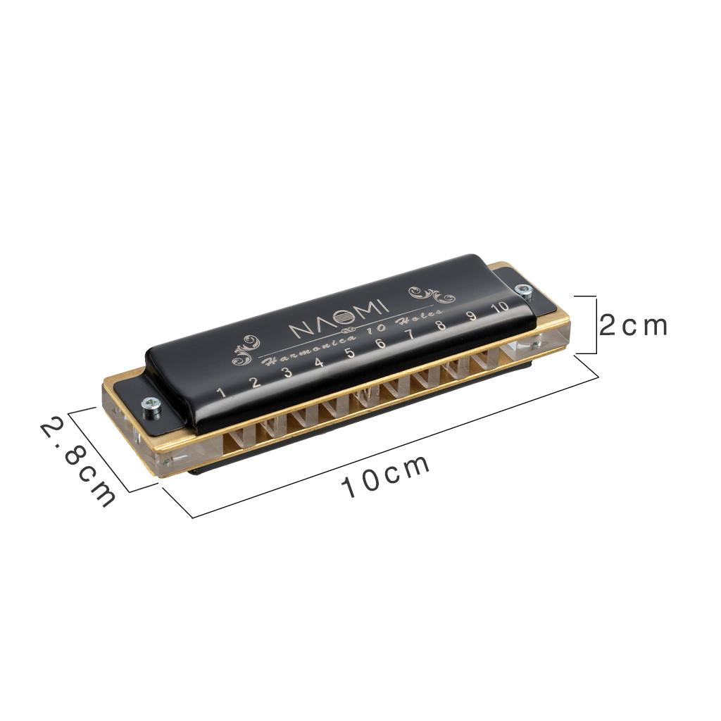 Portable Harmonica 10 Holes Mouth Organ for Kids Musicians Adults