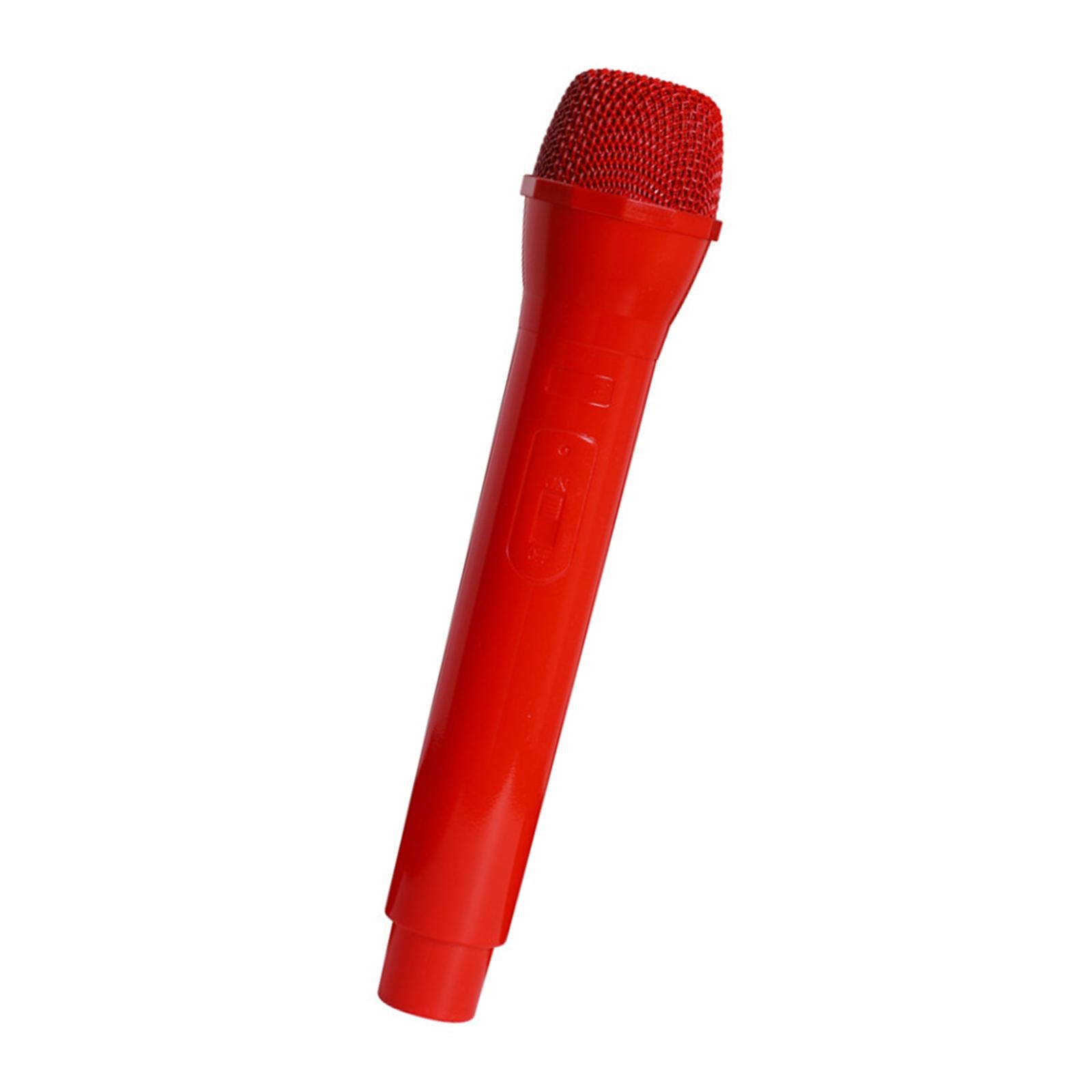 Simulated Kids Microphone Toy Pretend Play Mics for Girls Boys Chldren Red