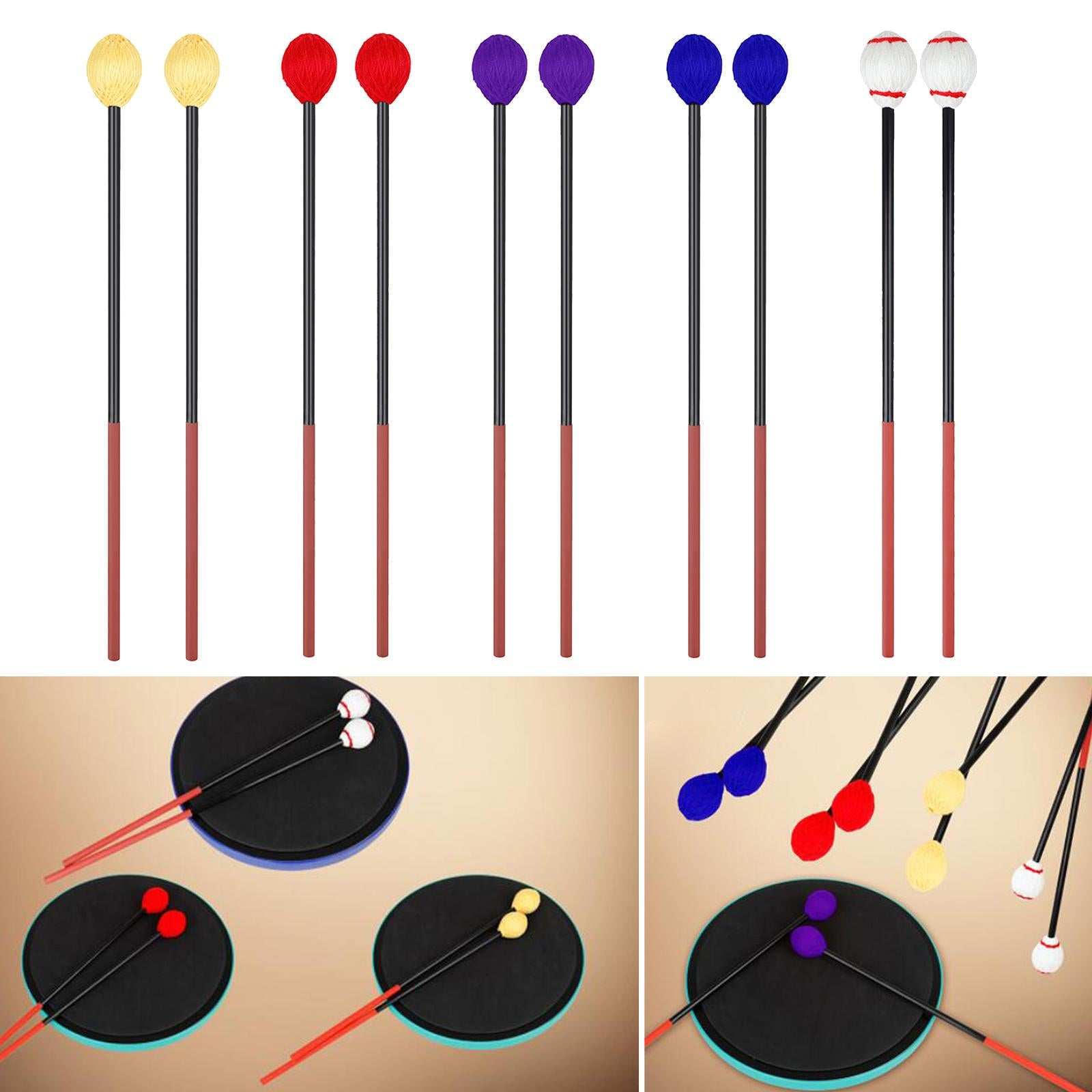Marimba Mallets Mallet Sticks for Instrument Accessories Wood Block Chime Yellow