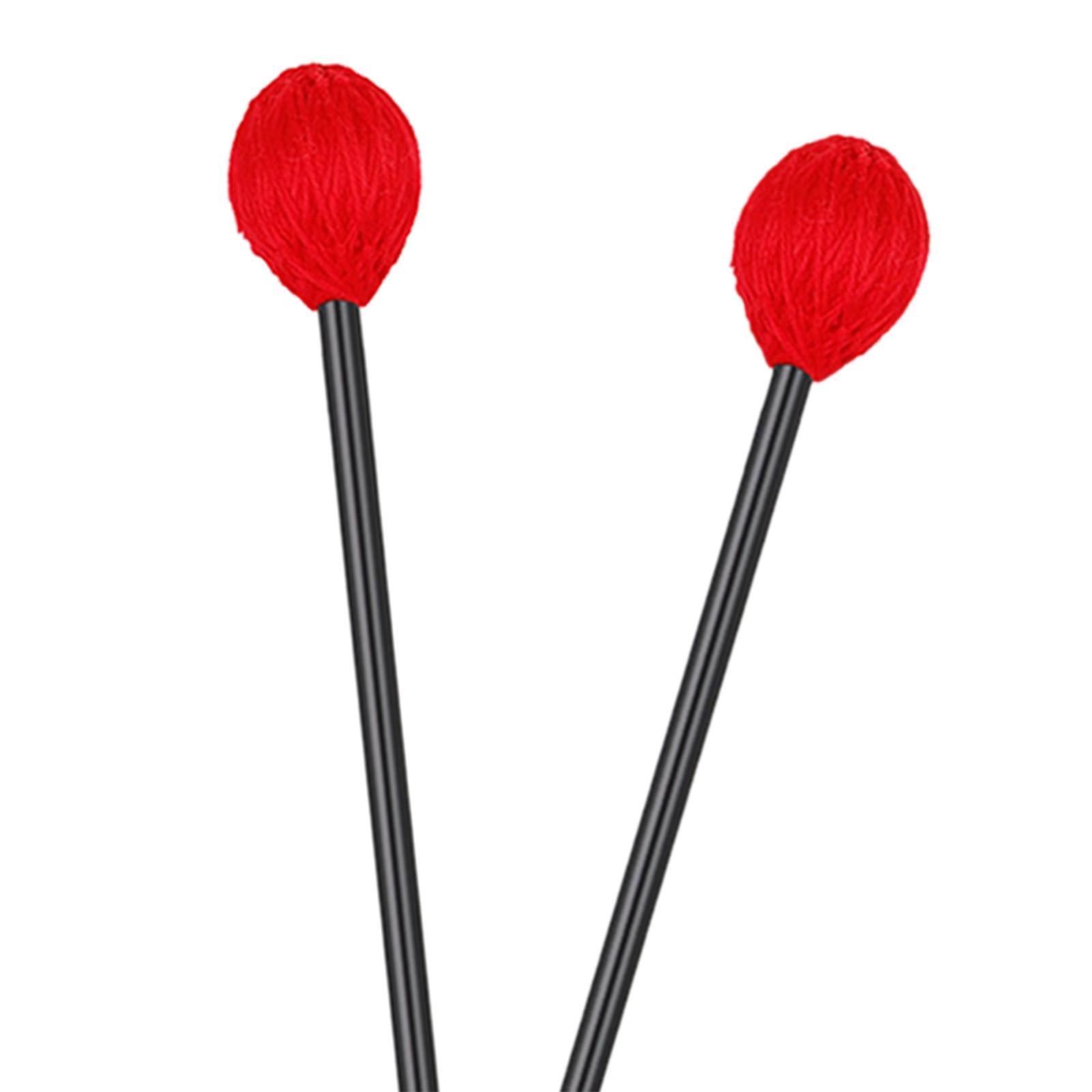 Marimba Mallets Mallet Sticks for Instrument Accessories Wood Block Chime Red