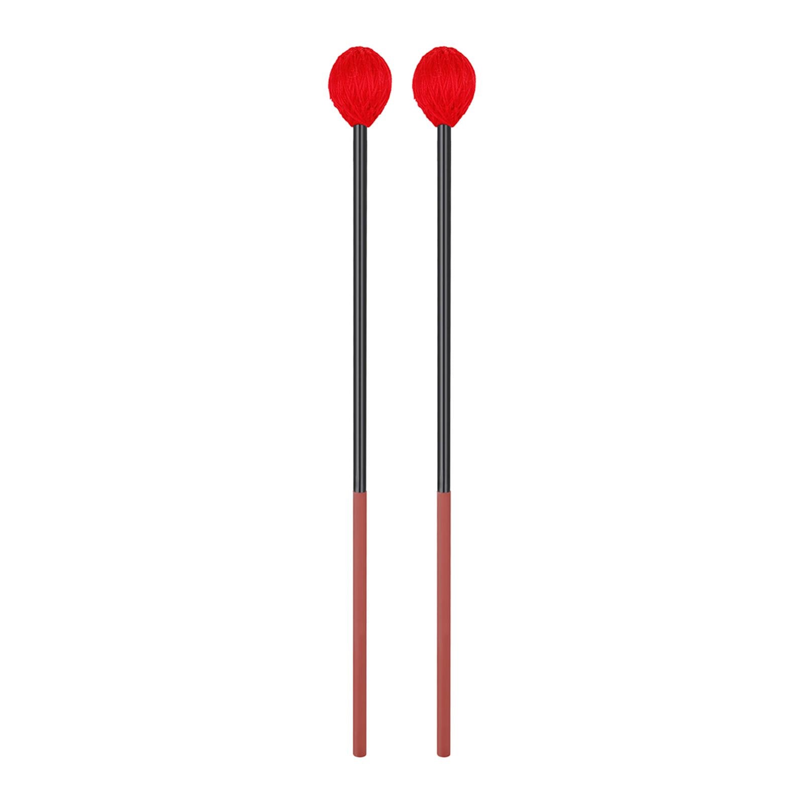Marimba Mallets Mallet Sticks for Instrument Accessories Wood Block Chime Red