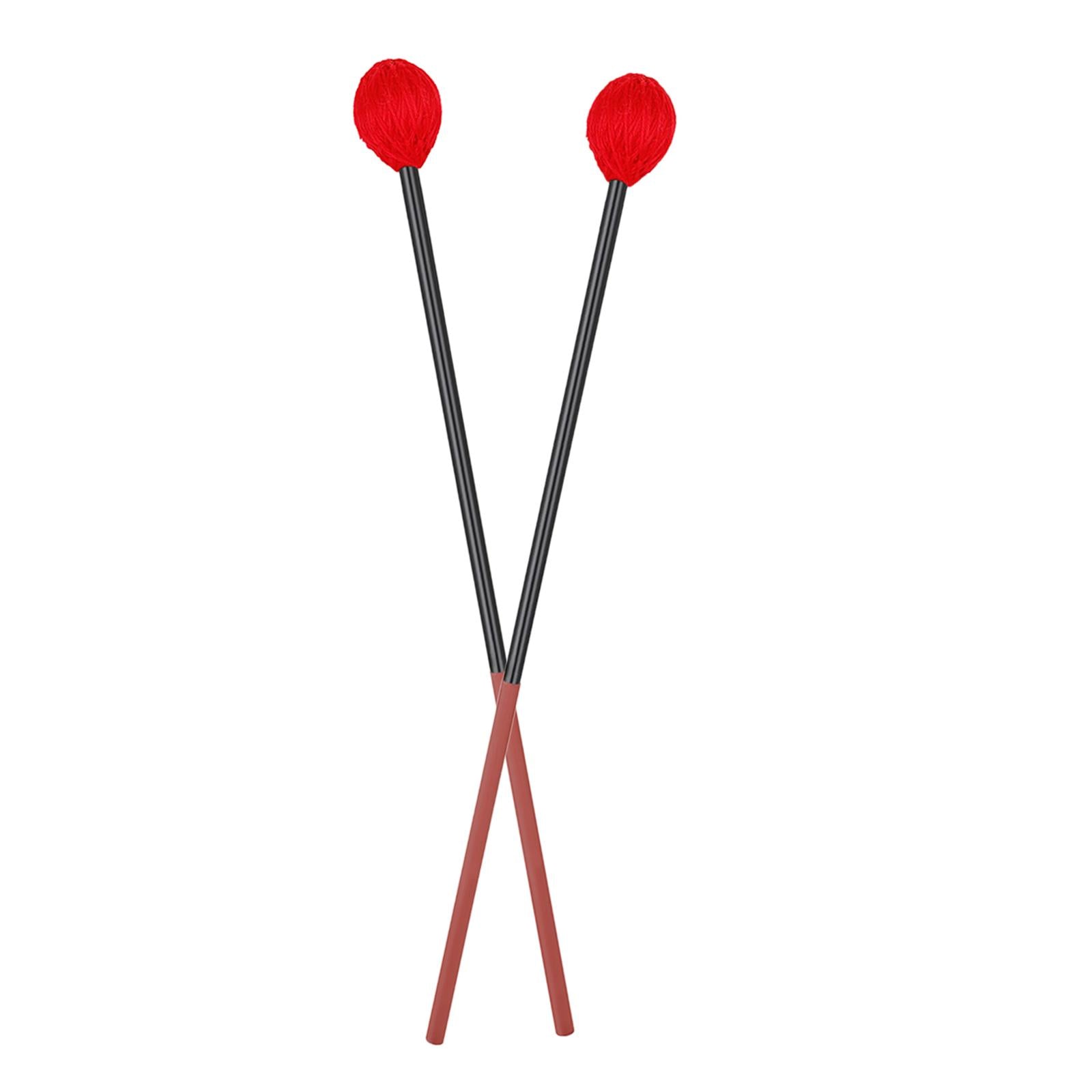 Marimba Mallets Mallet Sticks for Instrument Accessories Wood Block Chime Red