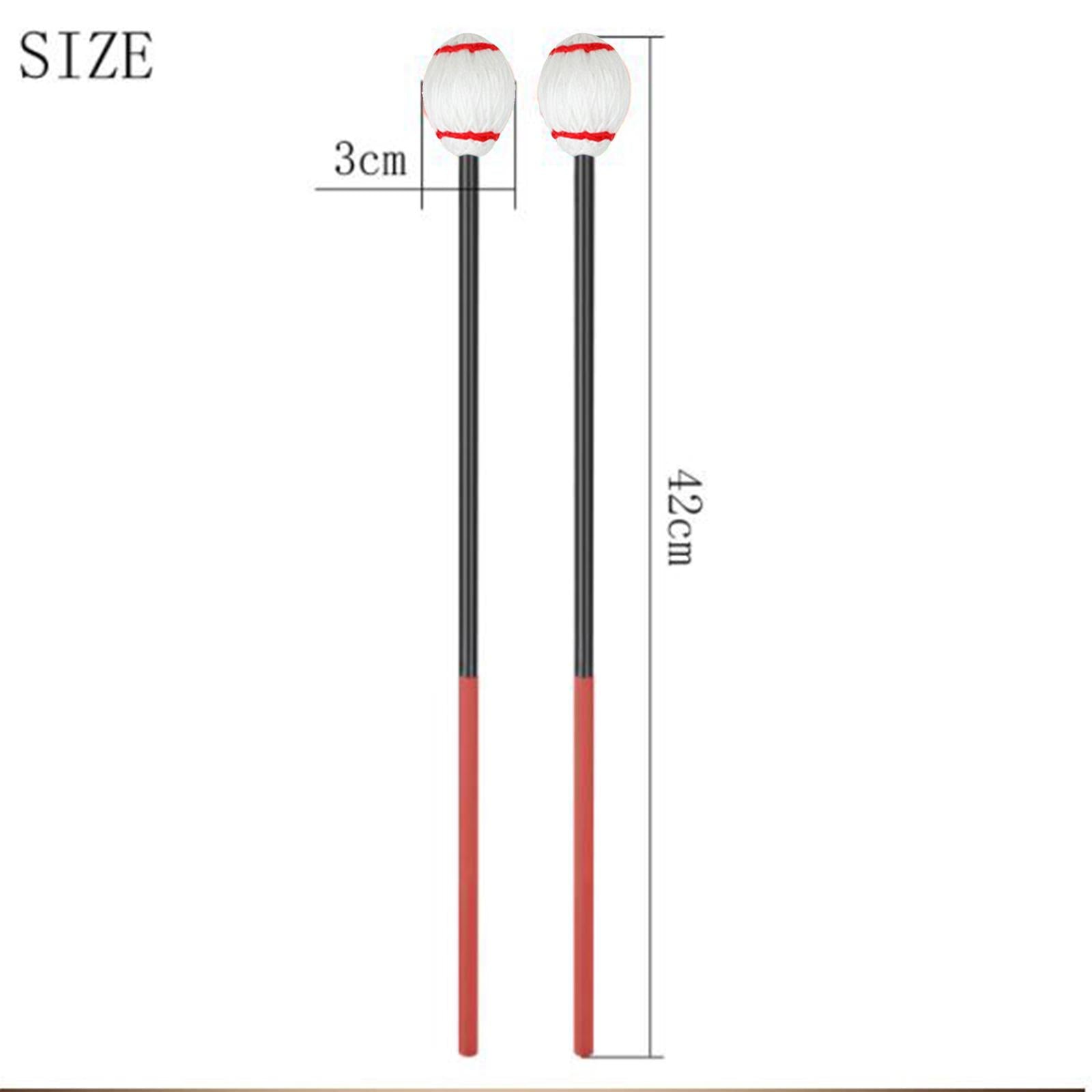 Marimba Mallets Mallet Sticks for Instrument Accessories Wood Block Chime White