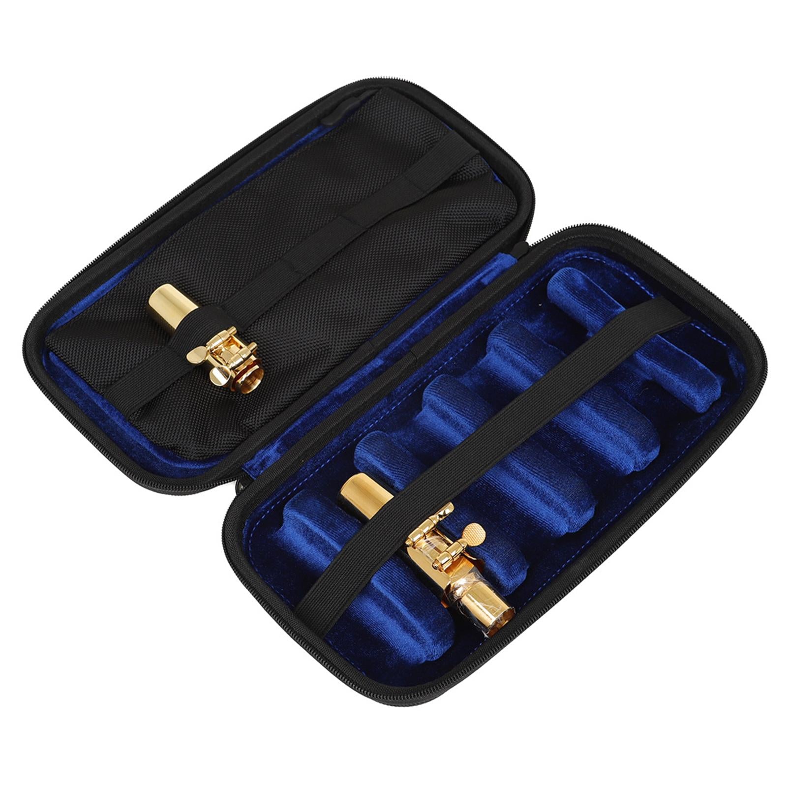 Lightweight Saxphone Mouthpiece Case with Removable Wrist Strap 6 Slots