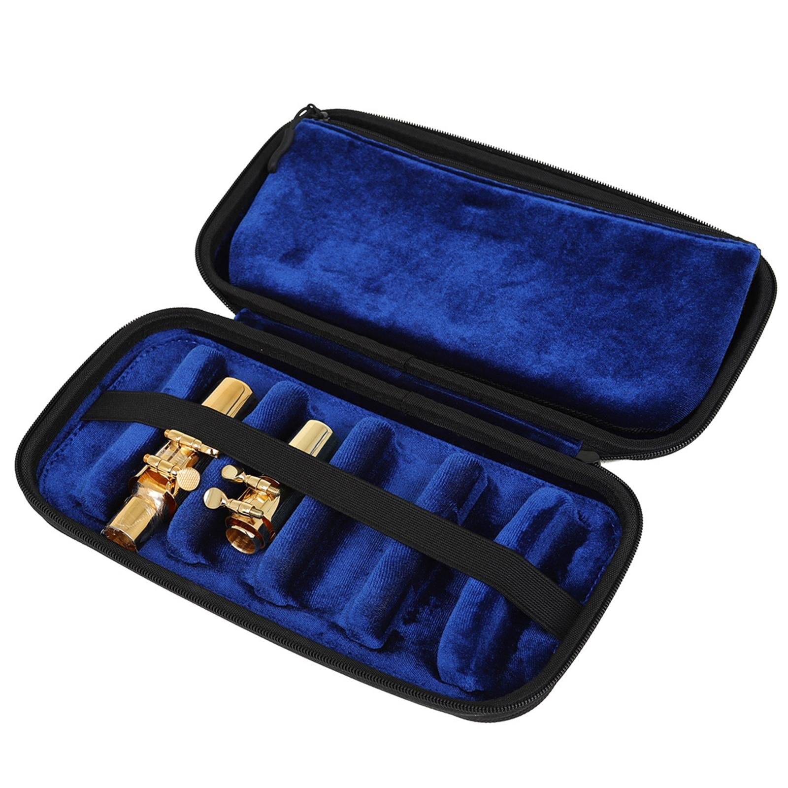 Lightweight Saxphone Mouthpiece Case with Removable Wrist Strap 6 Slots