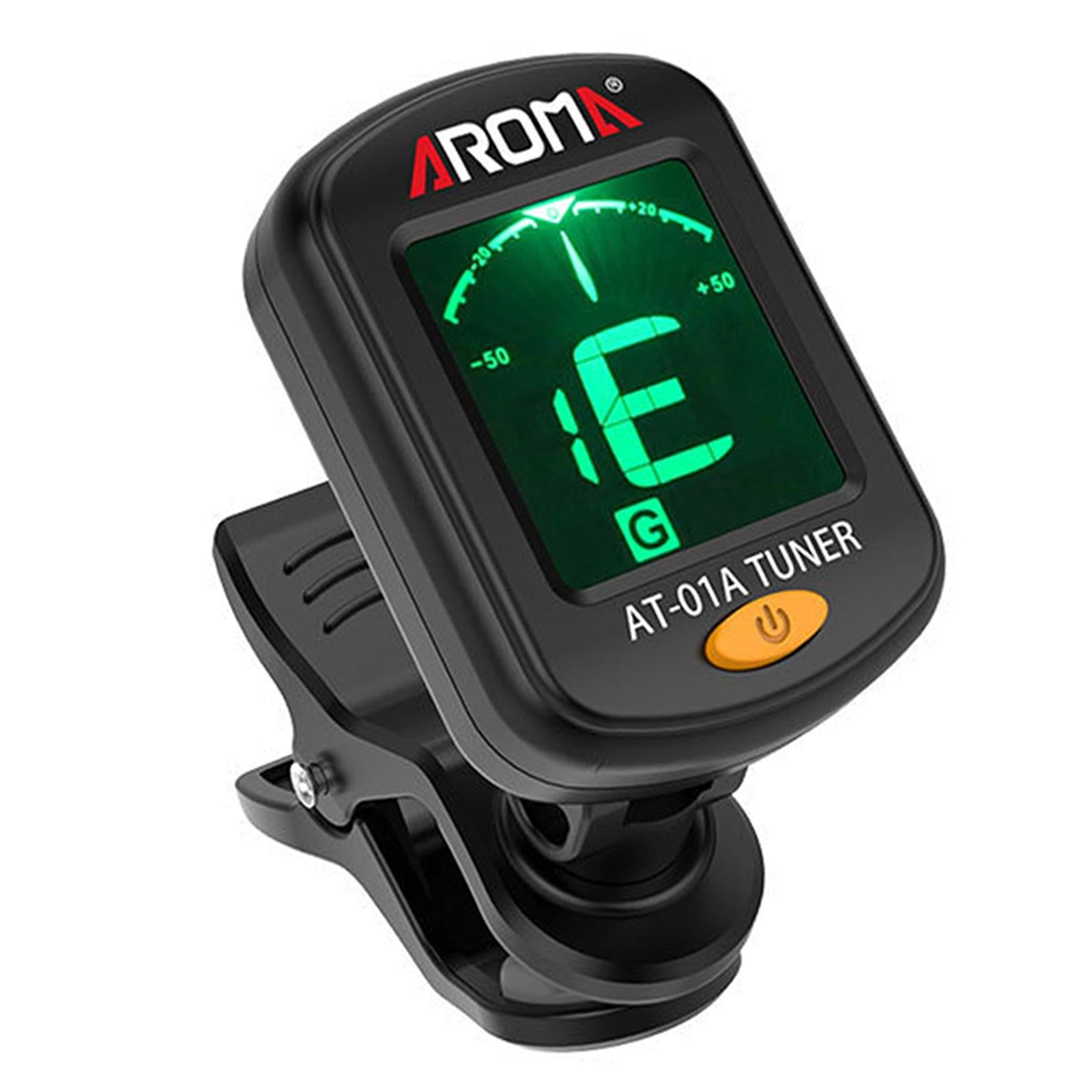 Clip-On LCD Digital Tuner for Guitar, Bass, Violin, Ukulele, Chromatic