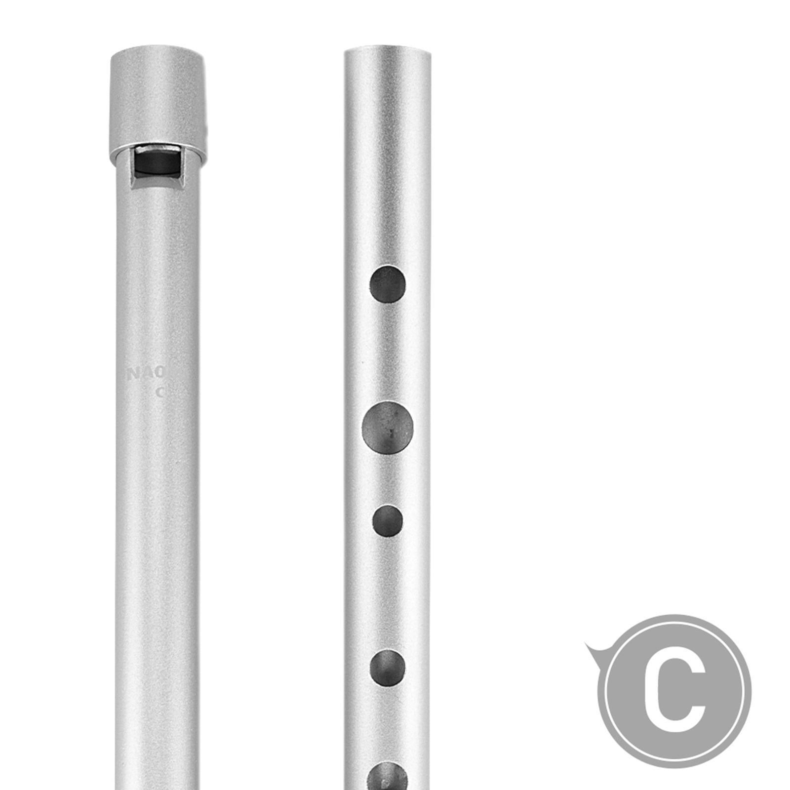 Portable Flute Whistling Instrument 6 Hole Aluminum for Beginners Kids C