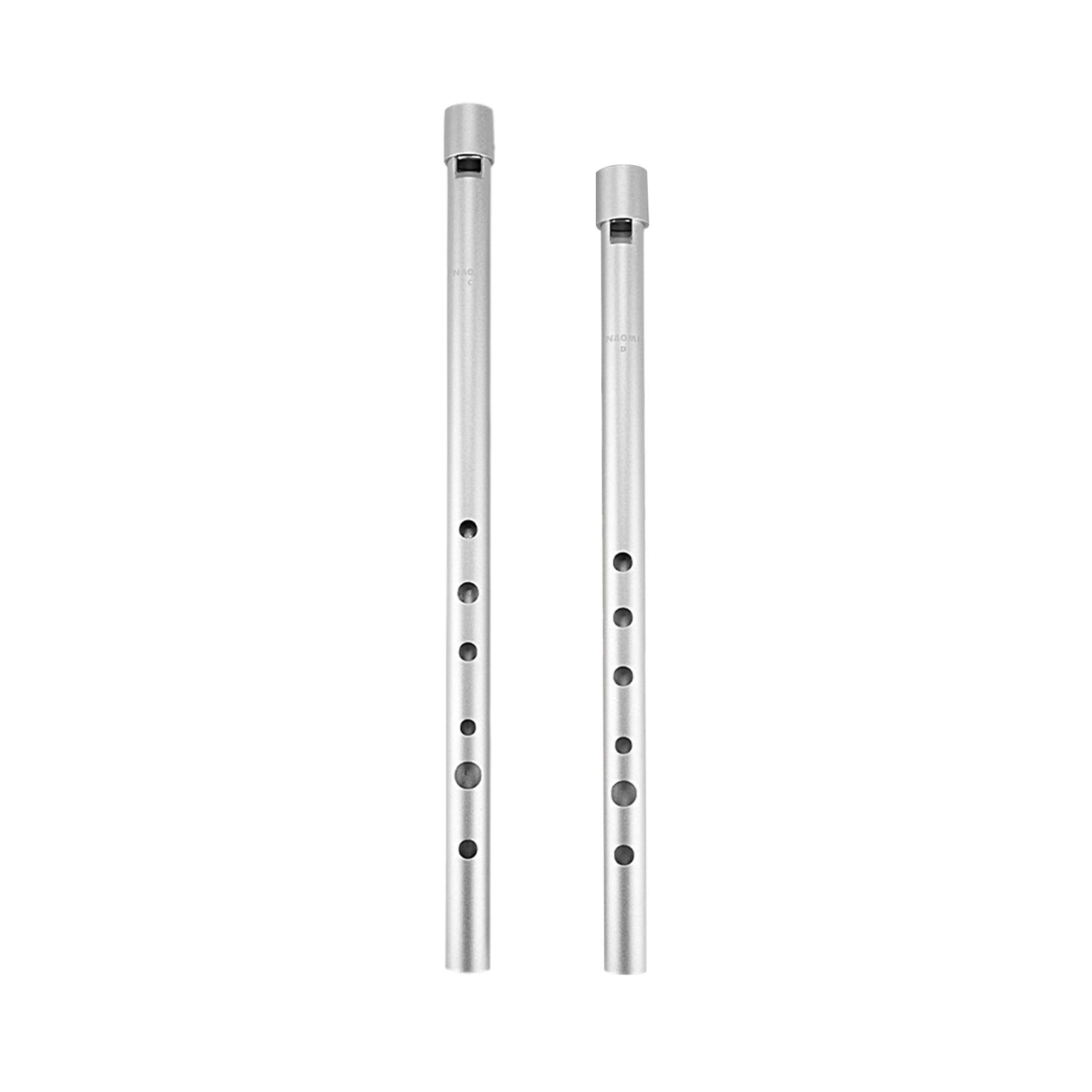 Portable Flute Whistling Instrument 6 Hole Aluminum for Beginners Kids C