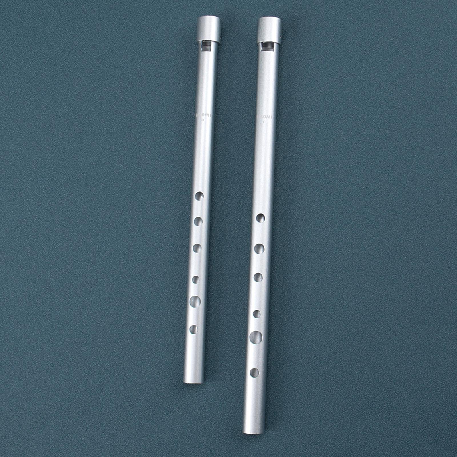 Portable Flute Whistling Instrument 6 Hole Aluminum for Beginners Kids C