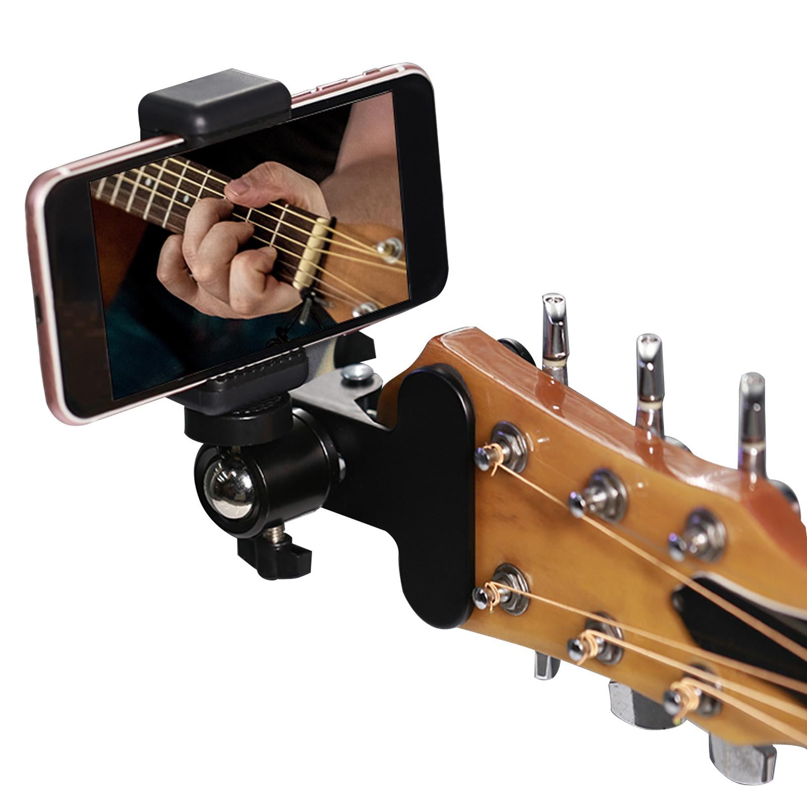 Guitar Head Clip Phone Holder Portable for Teaching Video Music Performance