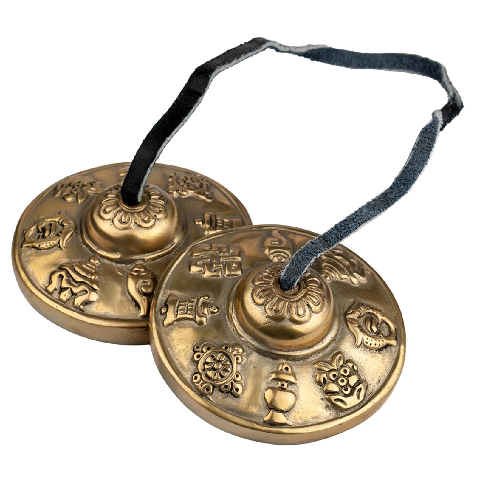 1 Pair Tingsha Cymbals Tibetan Instrument Spiritual for Soothing Rituals
