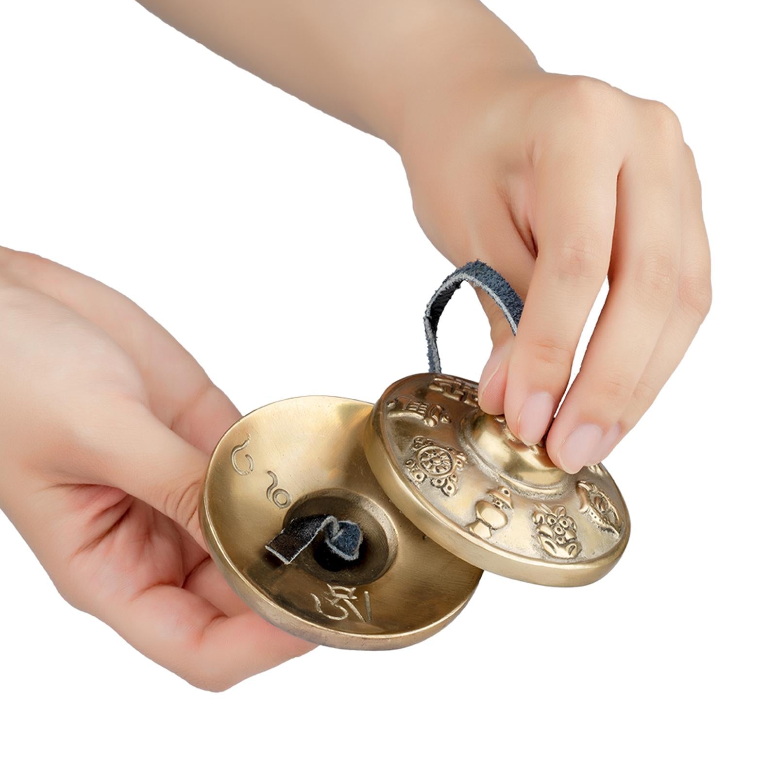 1 Pair Tingsha Cymbals Tibetan Instrument Spiritual for Soothing Rituals