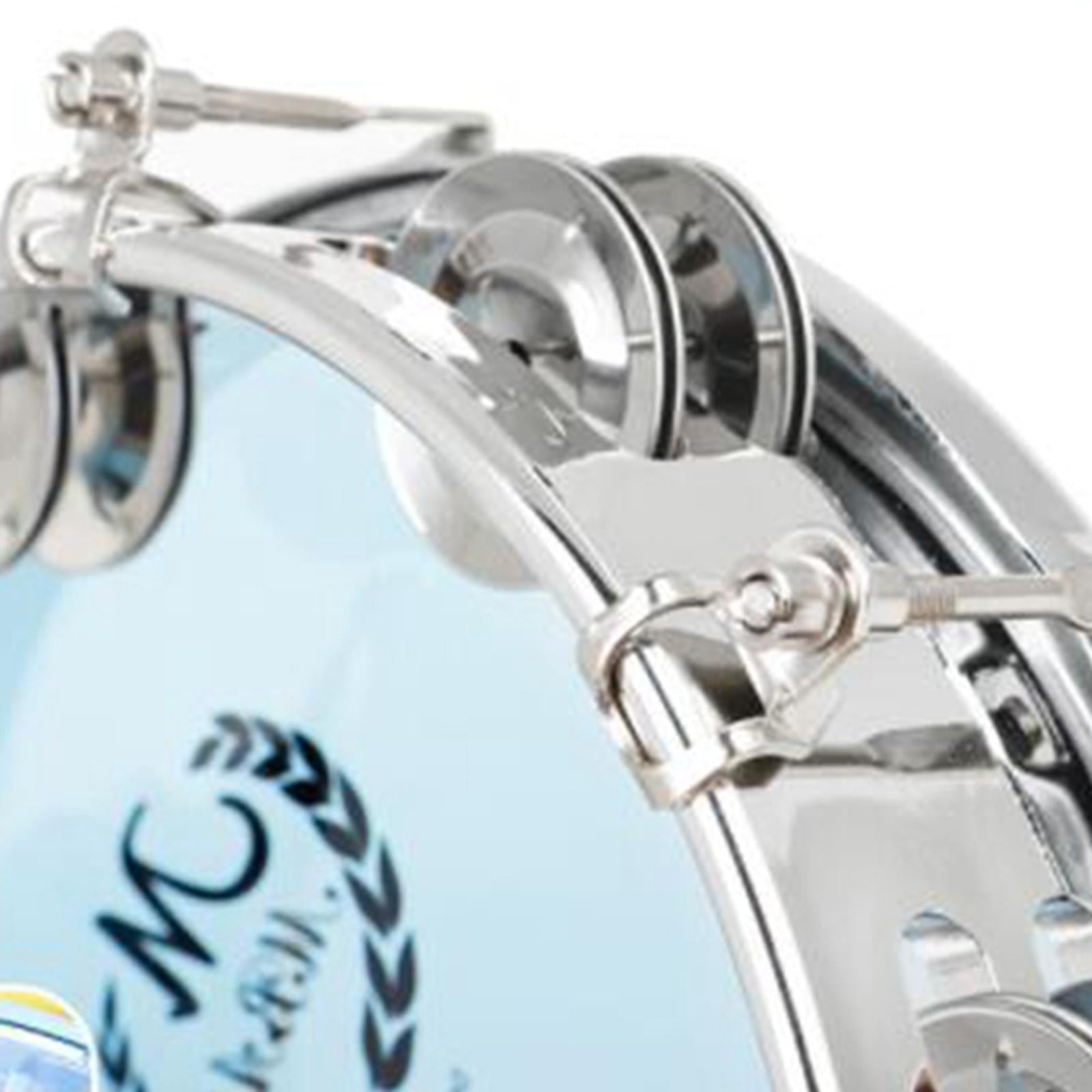 Handheld Tambourine Transparent Developmental Portable for Infant Home 10inch Clear