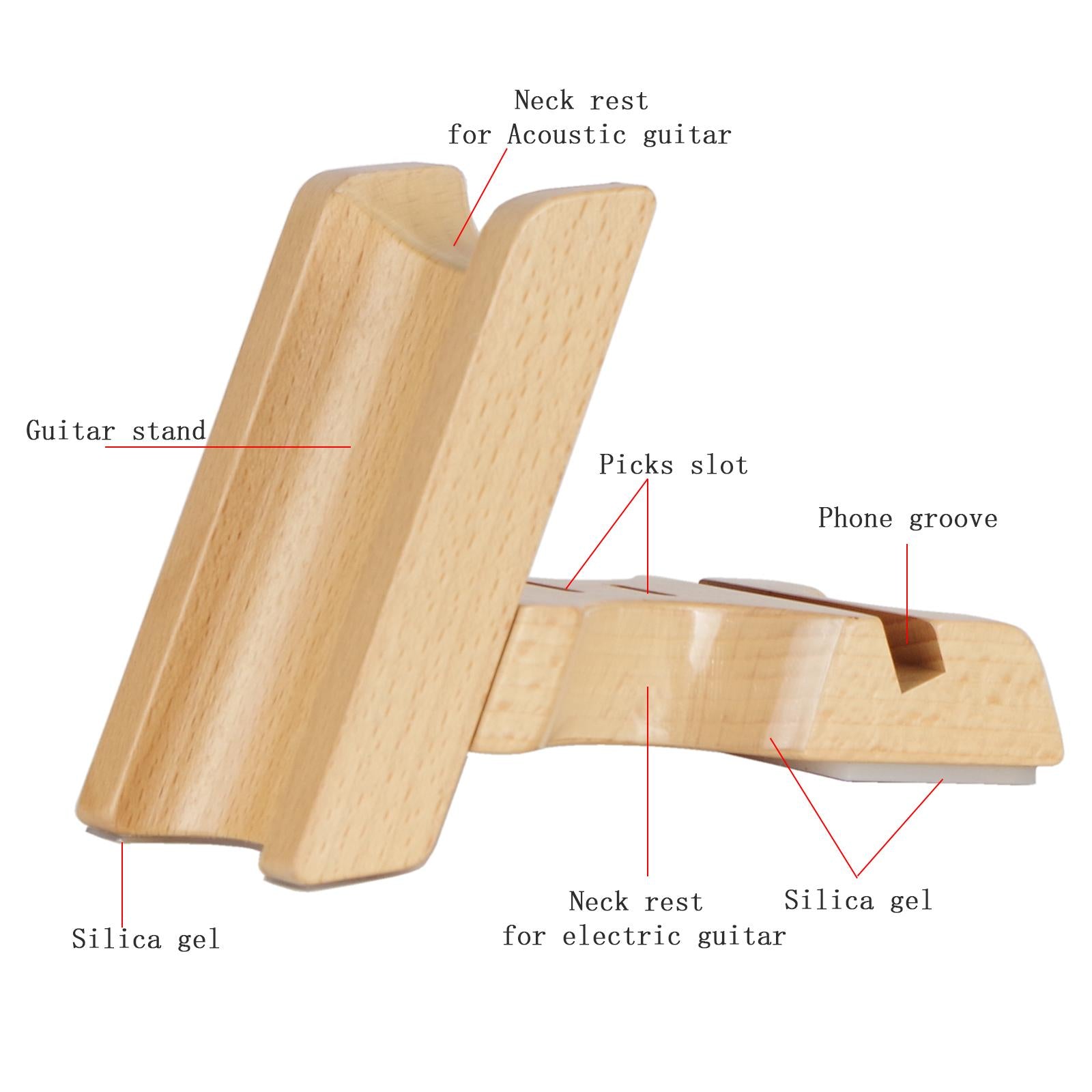 Guitar Hanger Picks Storage Solid Protection for Acoustic Guitar Ukulele