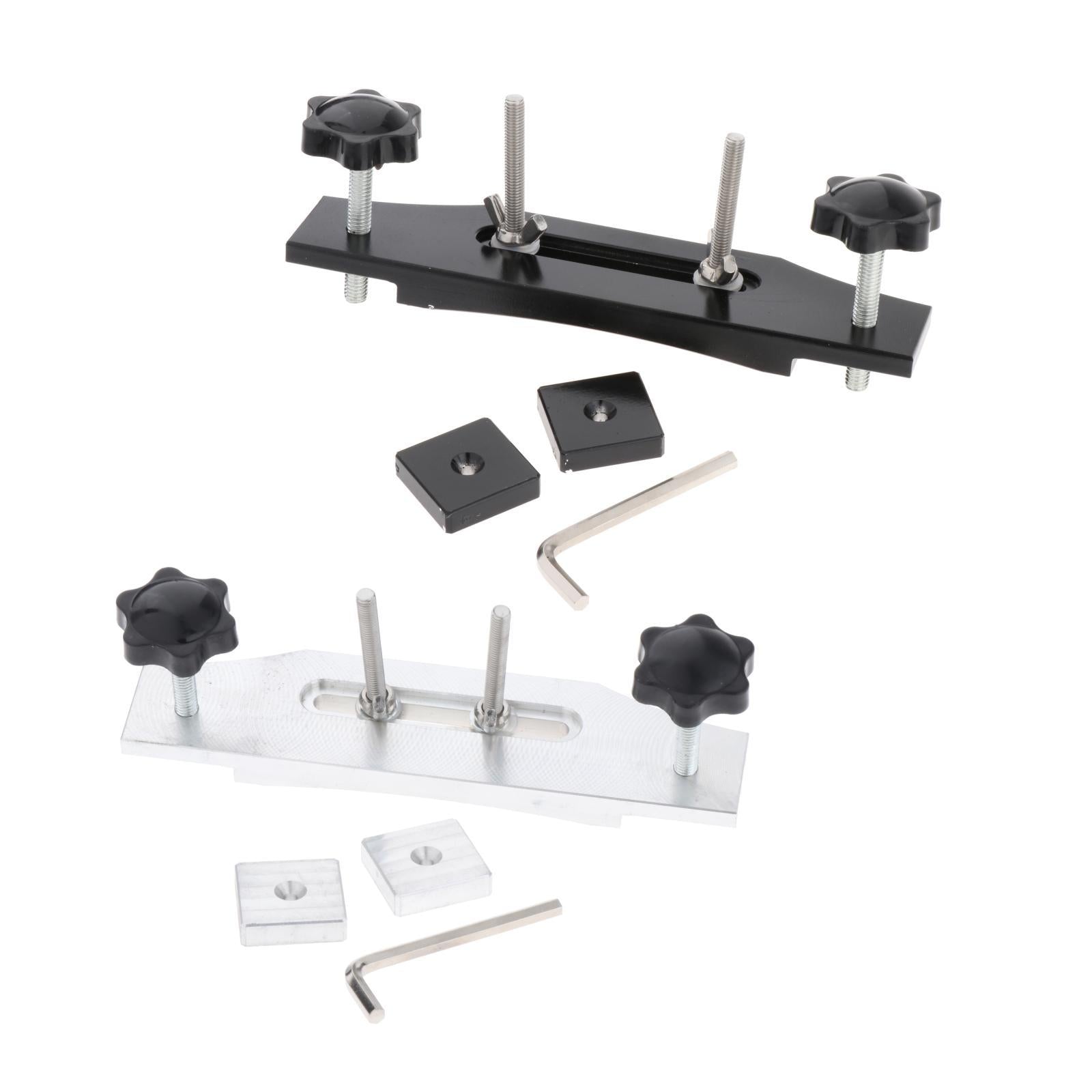 Luthier Tools Aluminum Alloy Guitar Bridge Clamp Guitar Fixture Clip Silver