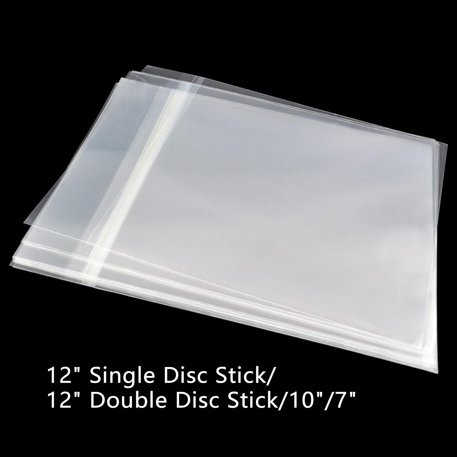 50Pcs Vinyl Record Sleeves Records Bag Reusable Clear for Turntable Player 12inch Single Record