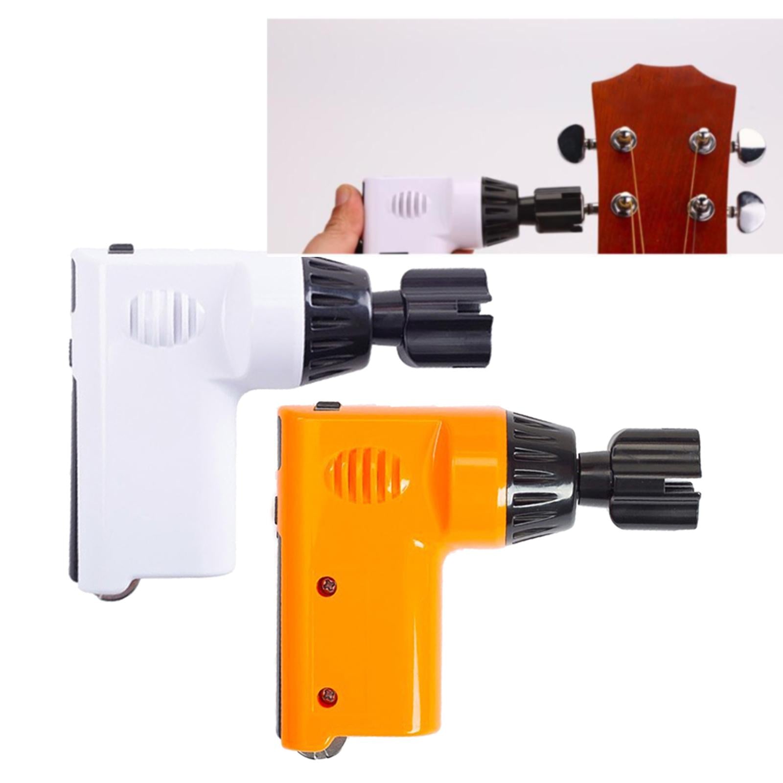 Guitar String Winder with String Cutter Restringing Tool for Ukelele Banjo white