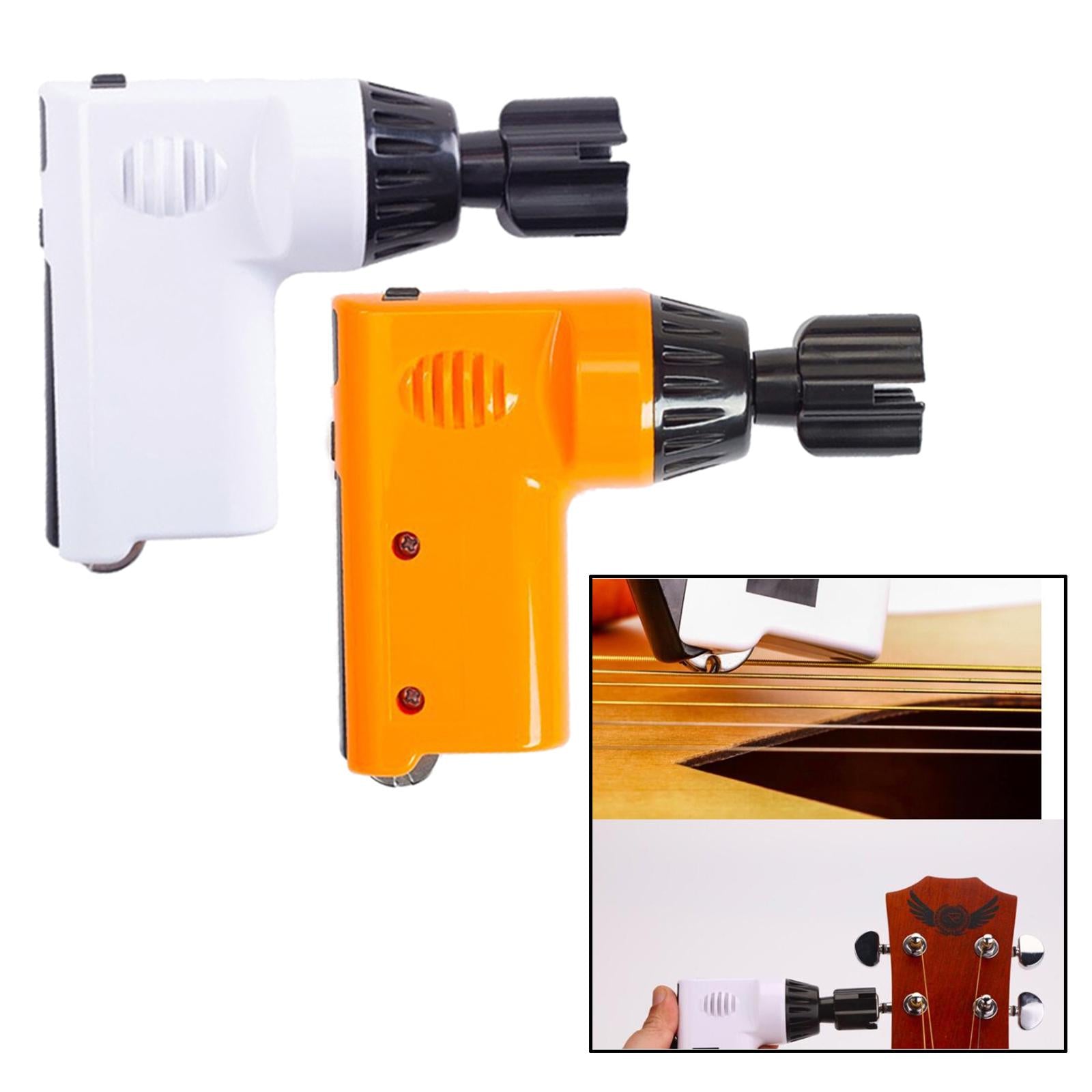 Guitar String Winder with String Cutter Restringing Tool for Ukelele Banjo white