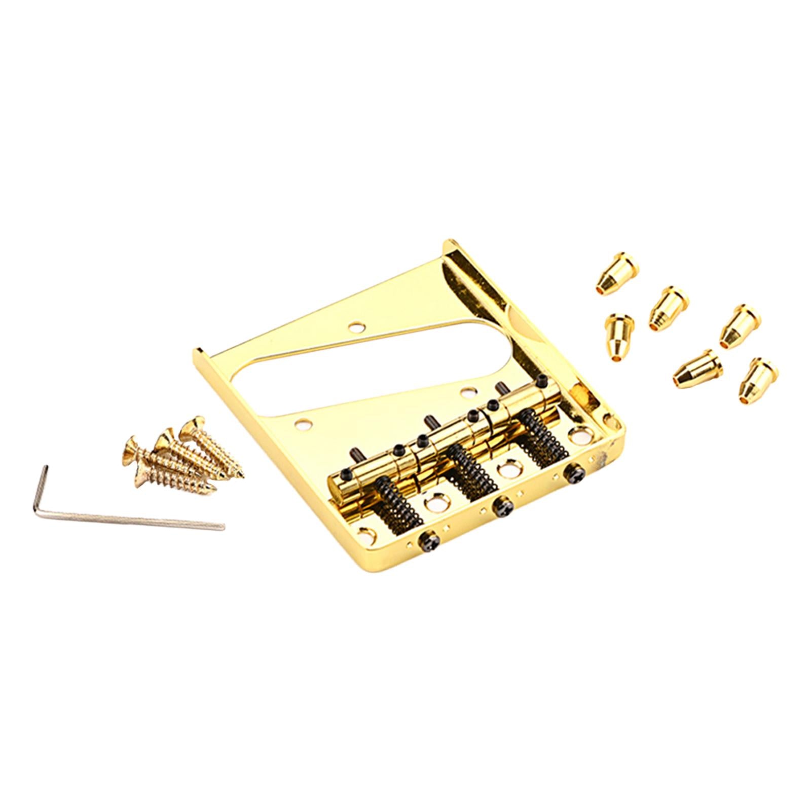 Guitar Bridge W/ Wrench Telecaster W/ Brass Saddles Chrome for Guitar Bass
