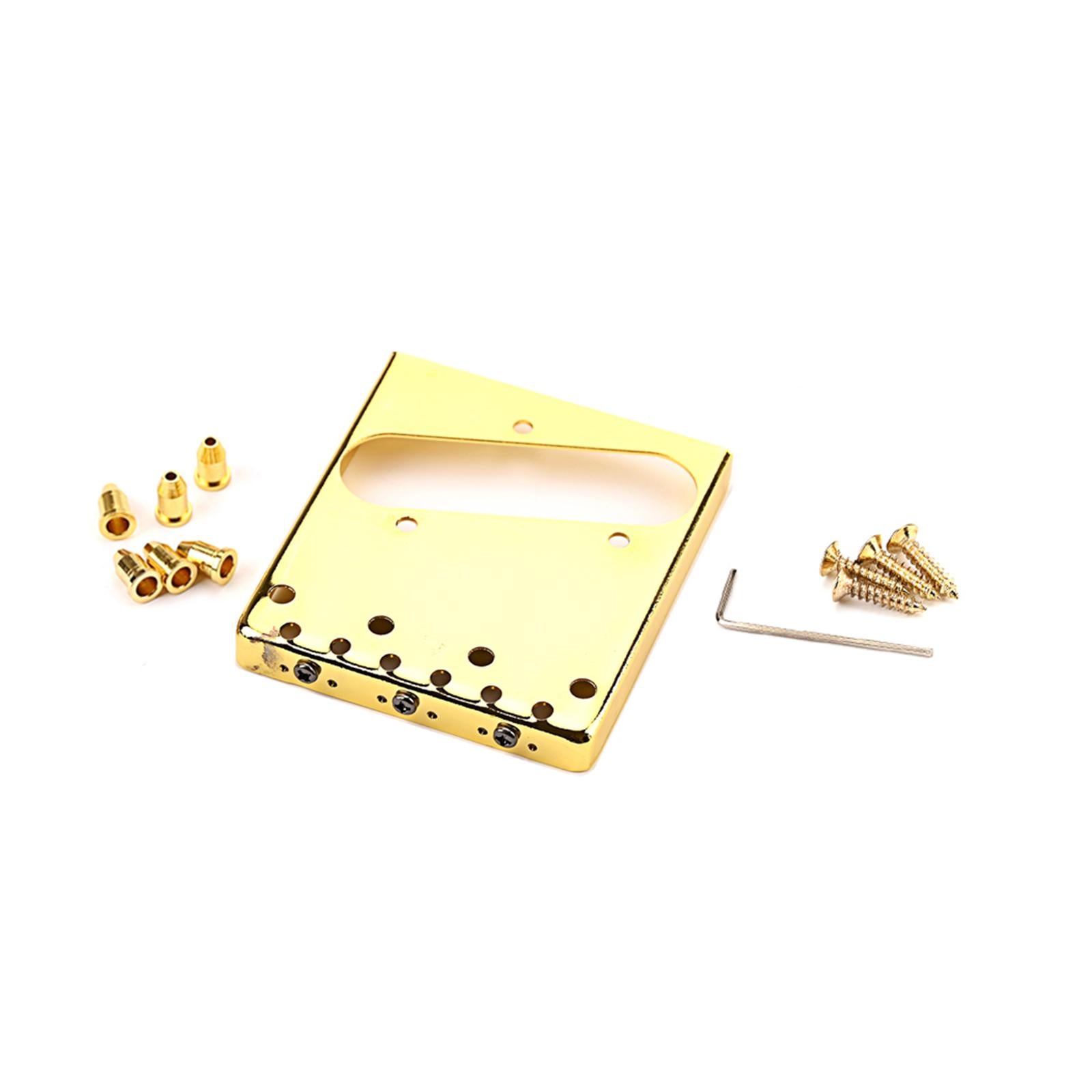 Guitar Bridge W/ Wrench Telecaster W/ Brass Saddles Chrome for Guitar Bass