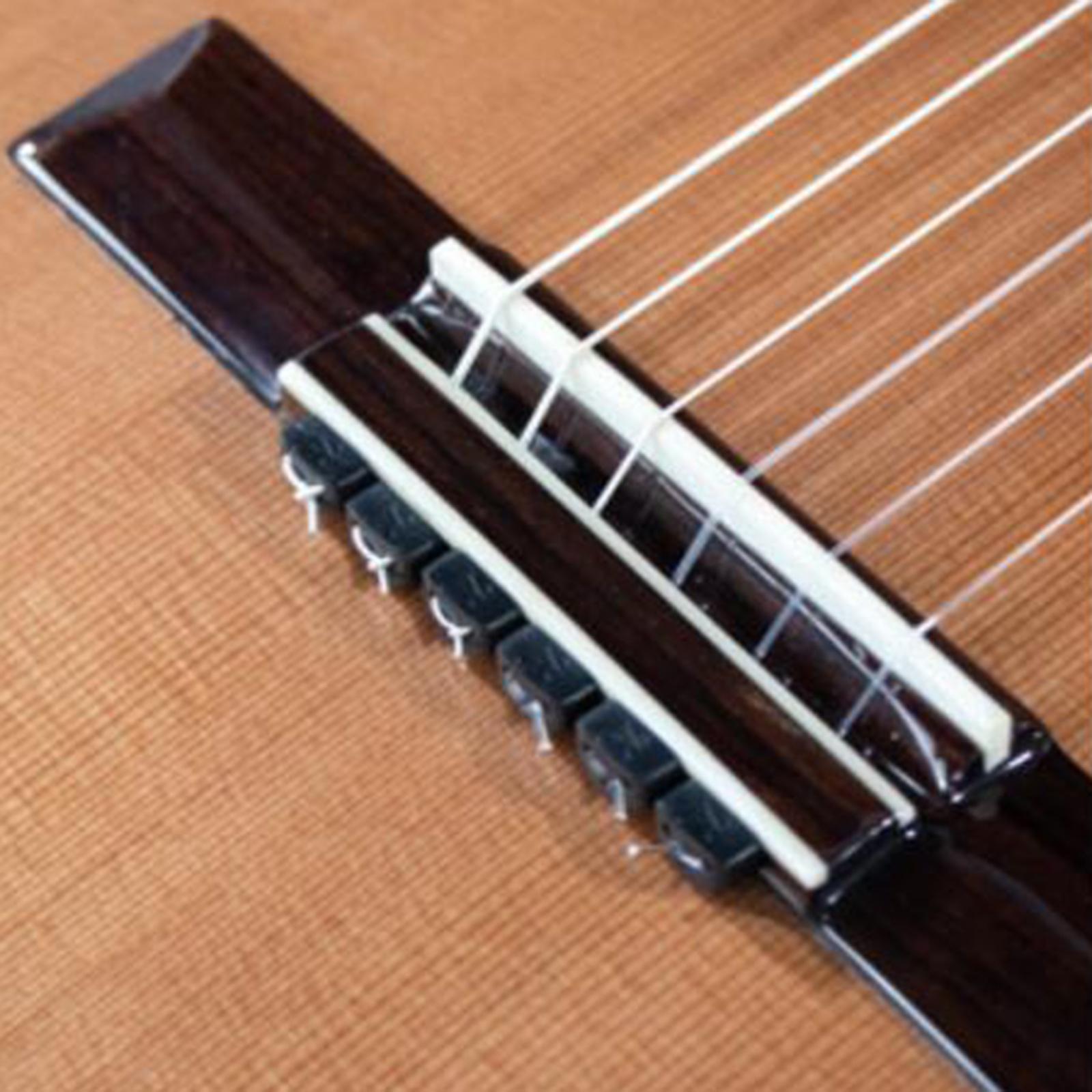 7 Pieces Guitar String Retainer String Buckle for Classical Guitar Accessory Black