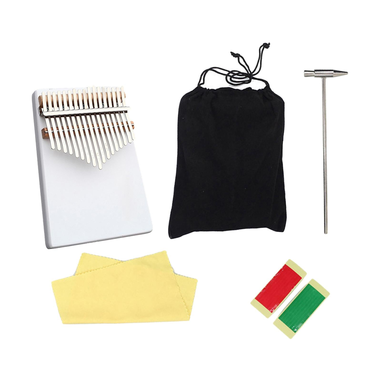 Kalimba Thumb Piano 17 Keys Easy to Play Gift Accessories Beginners White