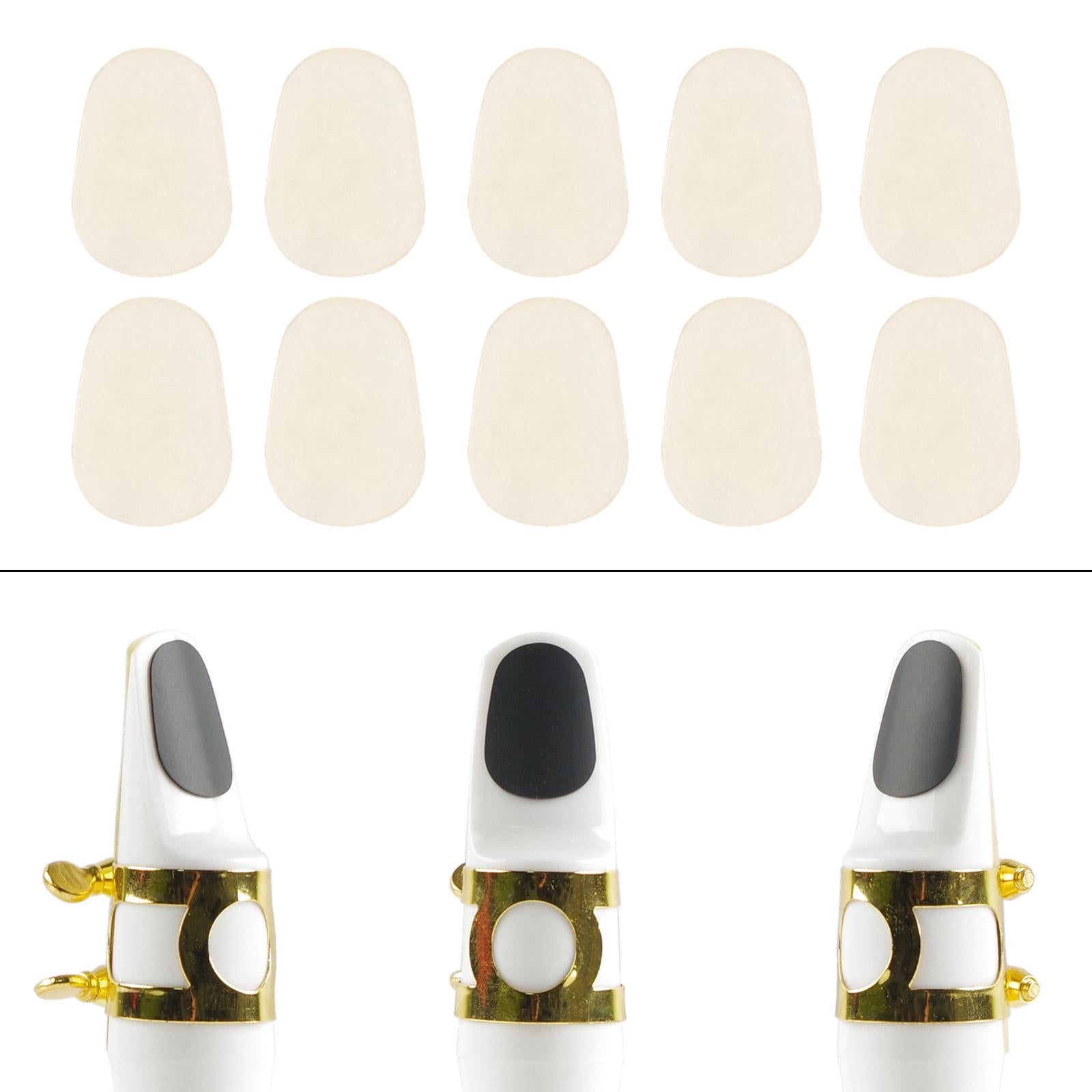 10x Sax Mouthpiece Patches Pads Pad Parts Silicone for Wind Instruments Sax Clear