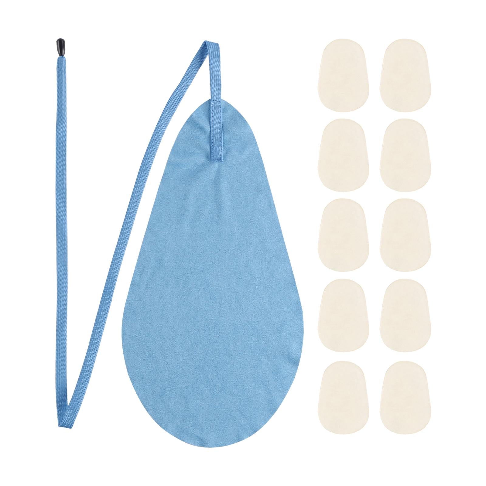 10x Sax Mouthpiece Patches Pads Pad Parts Silicone for Wind Instruments Sax Clear with Strip