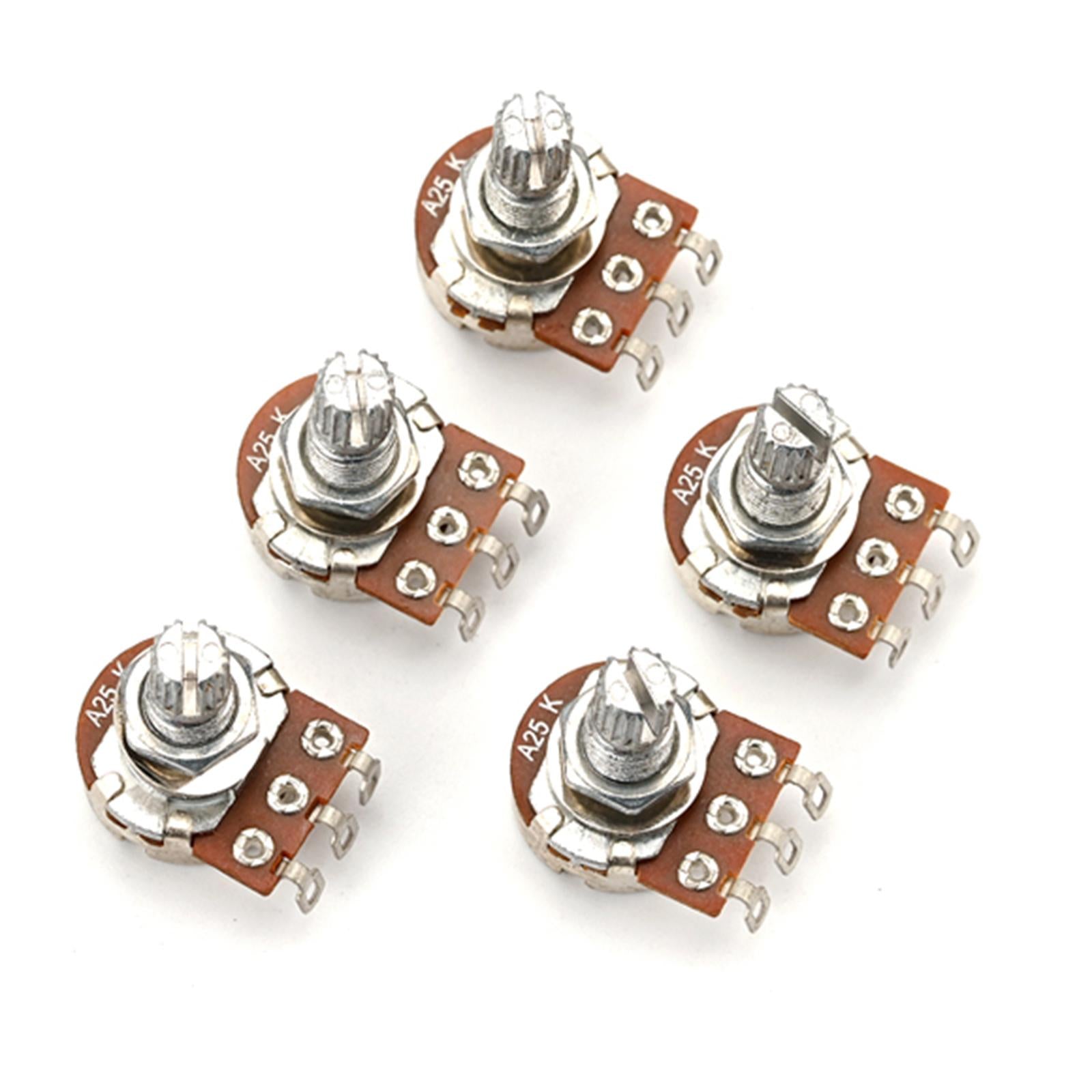 5xGuitar Potentiometer 18mm Shaft Parts for Electric Guitar