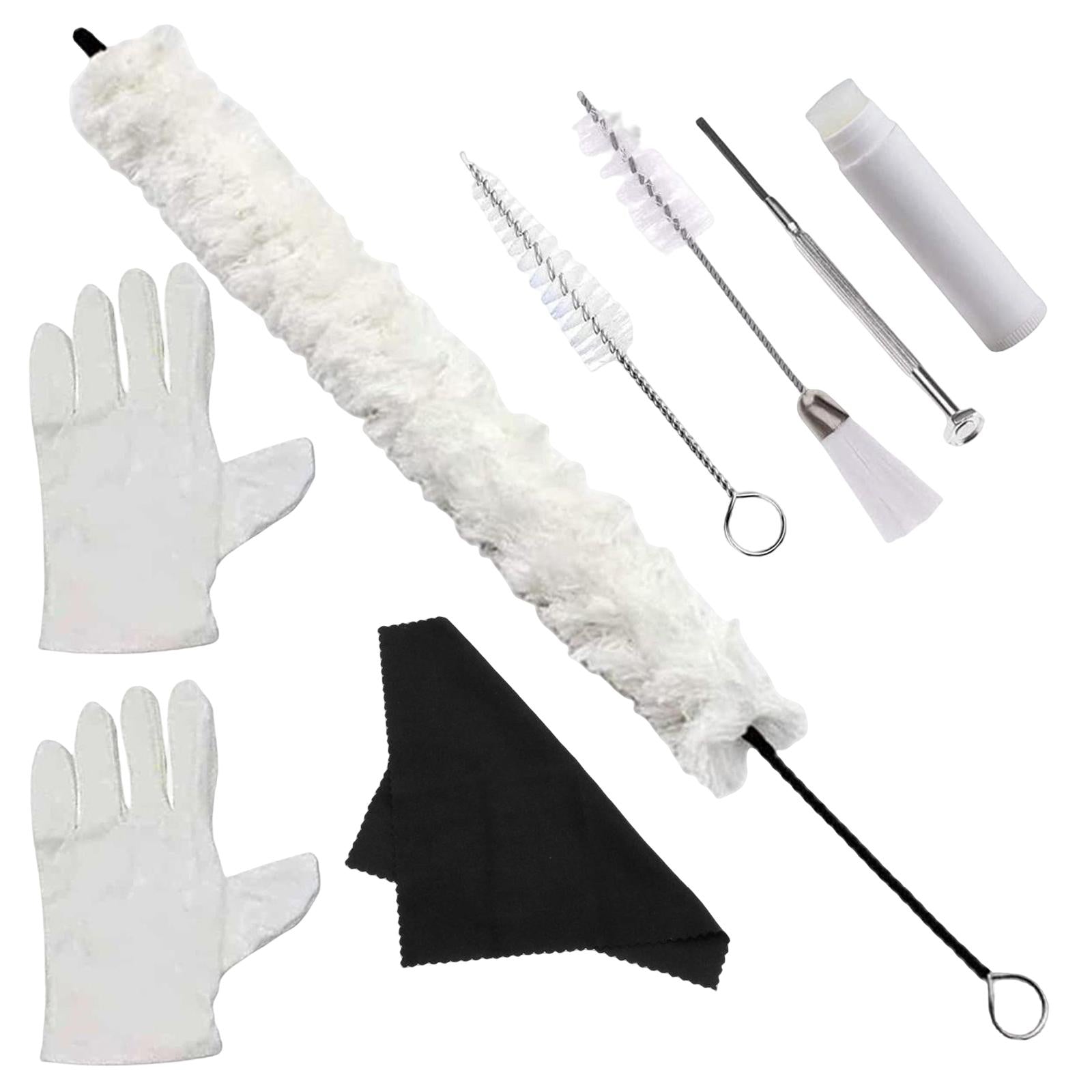 Saxophone Cleaning Care Kits Gloves Brush Screwdriver for Clarinet Flute Sax