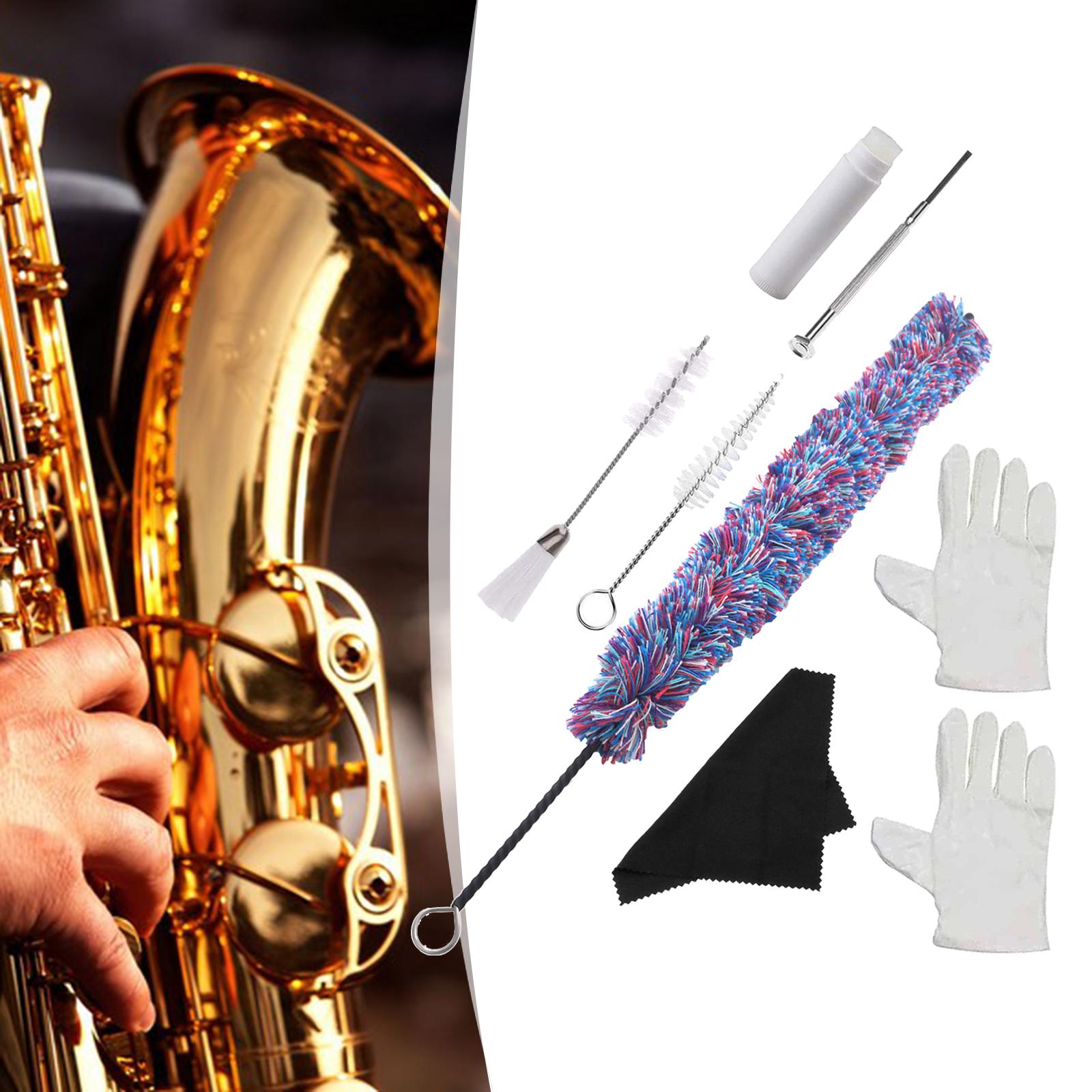 7Pcs Saxophone Cleaning Kit Cork Grease, Mouthpiece Brush, for Saxophone