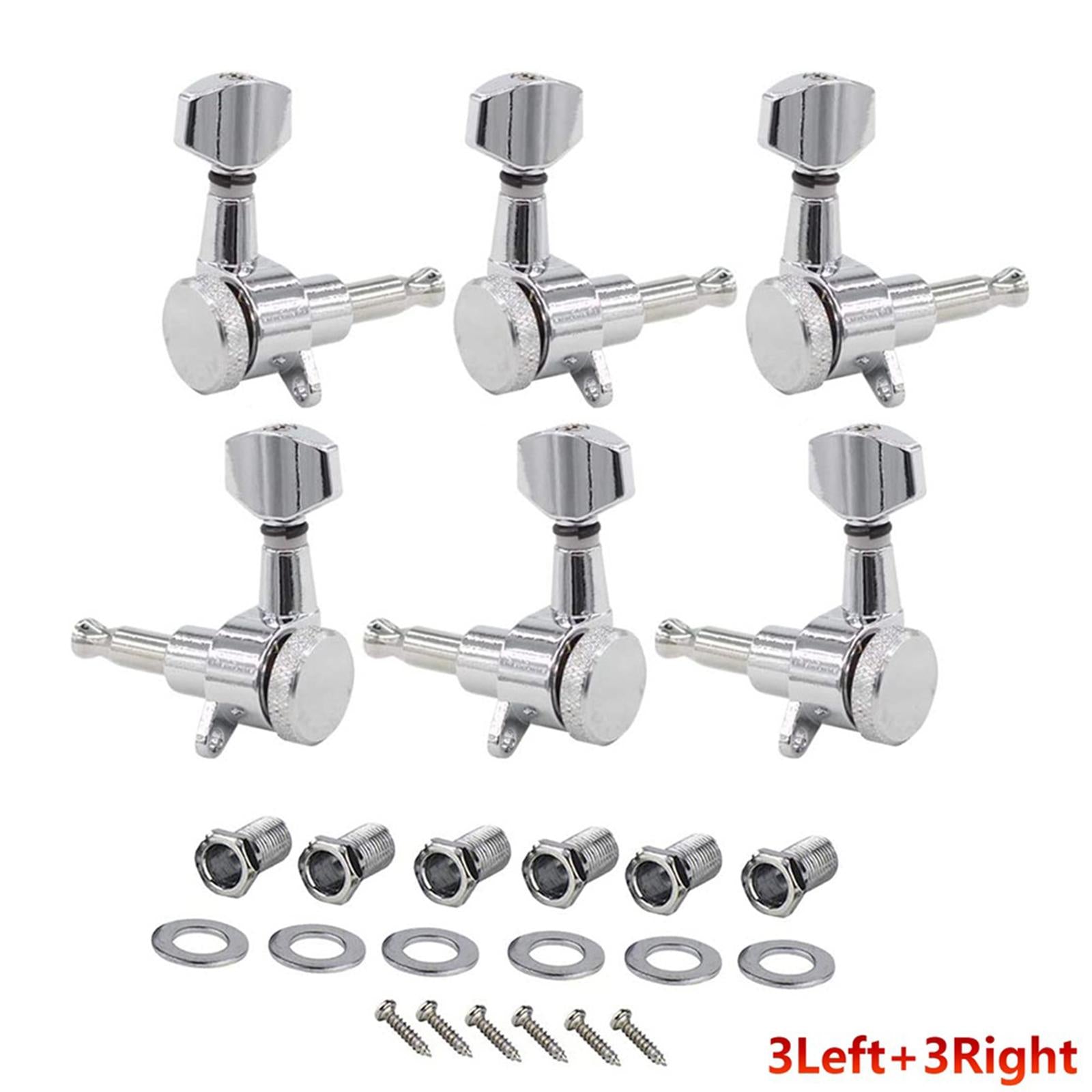 Guitar Locking Pegs Keys Guitar Parts Headstocks Accessories Heads Set 3L 3R