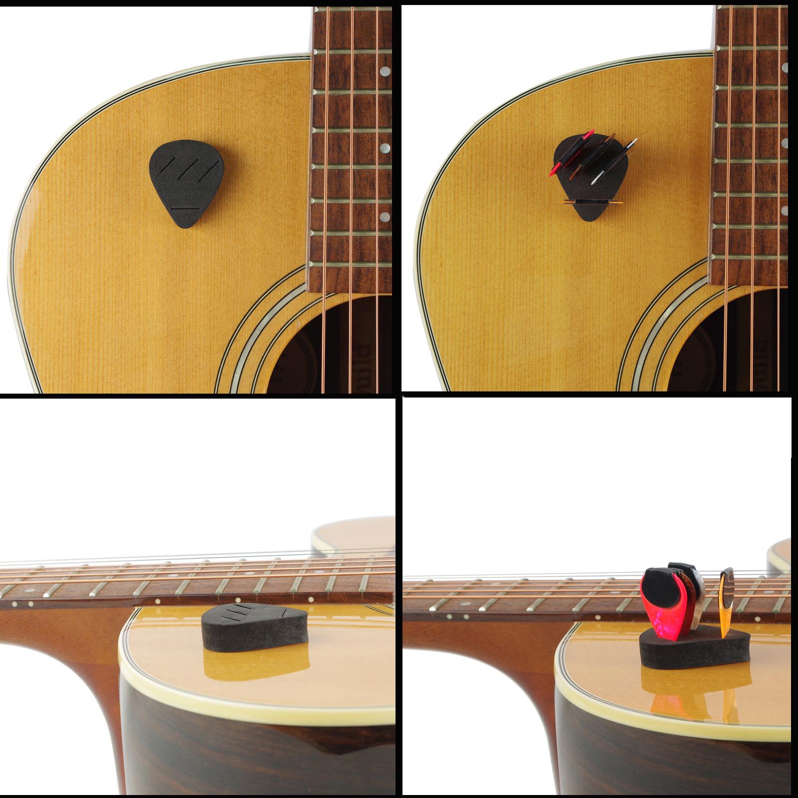 Guitar Pick Non-Slip Grip for Electric Bass Acoustic Guitar Black 22pcs