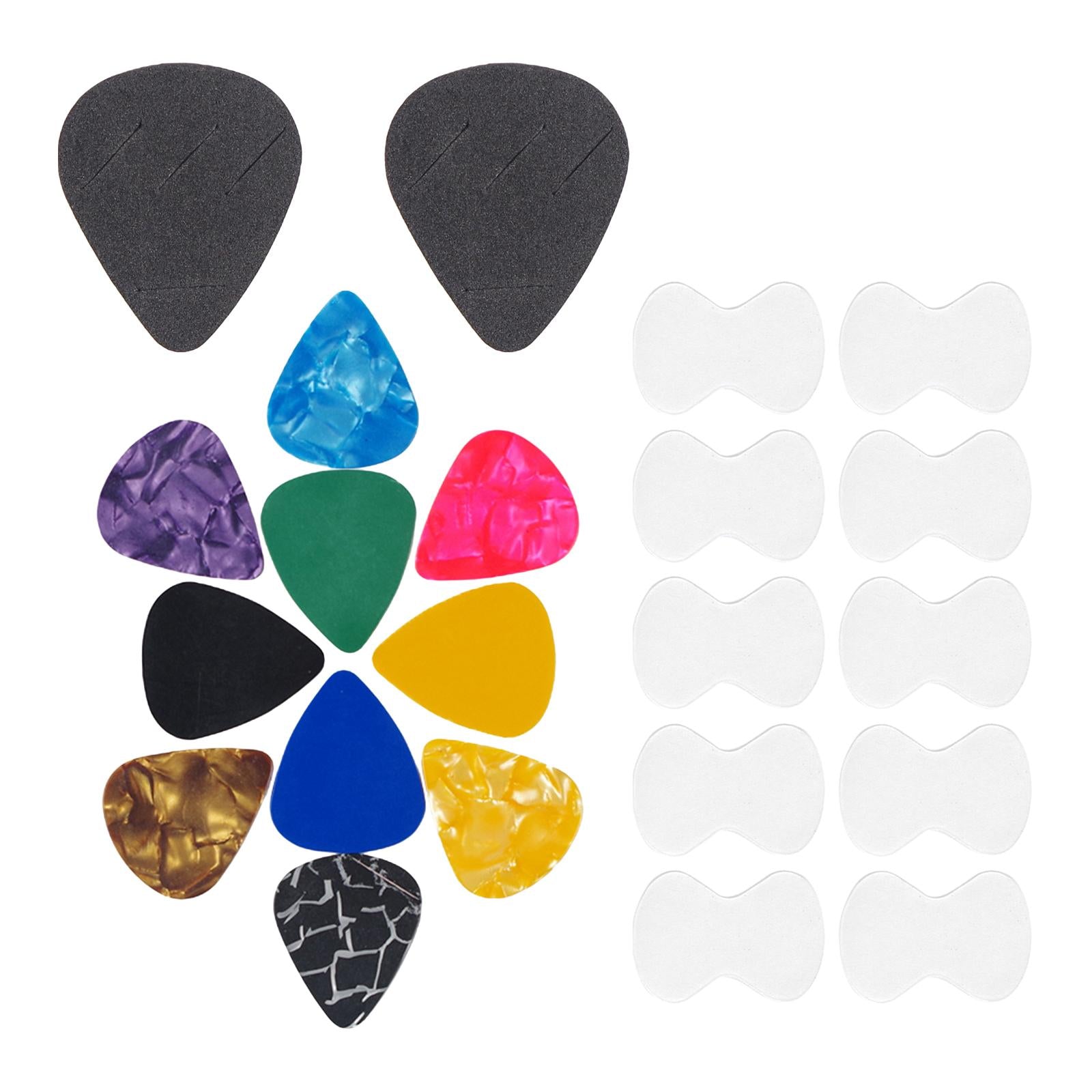 Guitar Pick Non-Slip Grip for Electric Bass Acoustic Guitar Clear 22pcs