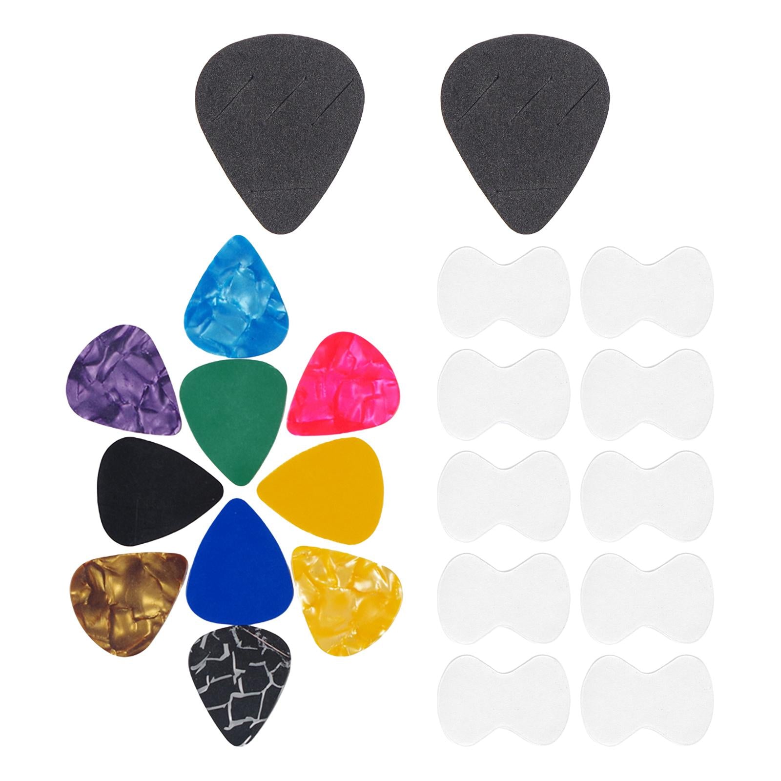 Guitar Pick Non-Slip Grip for Electric Bass Acoustic Guitar Clear 22pcs