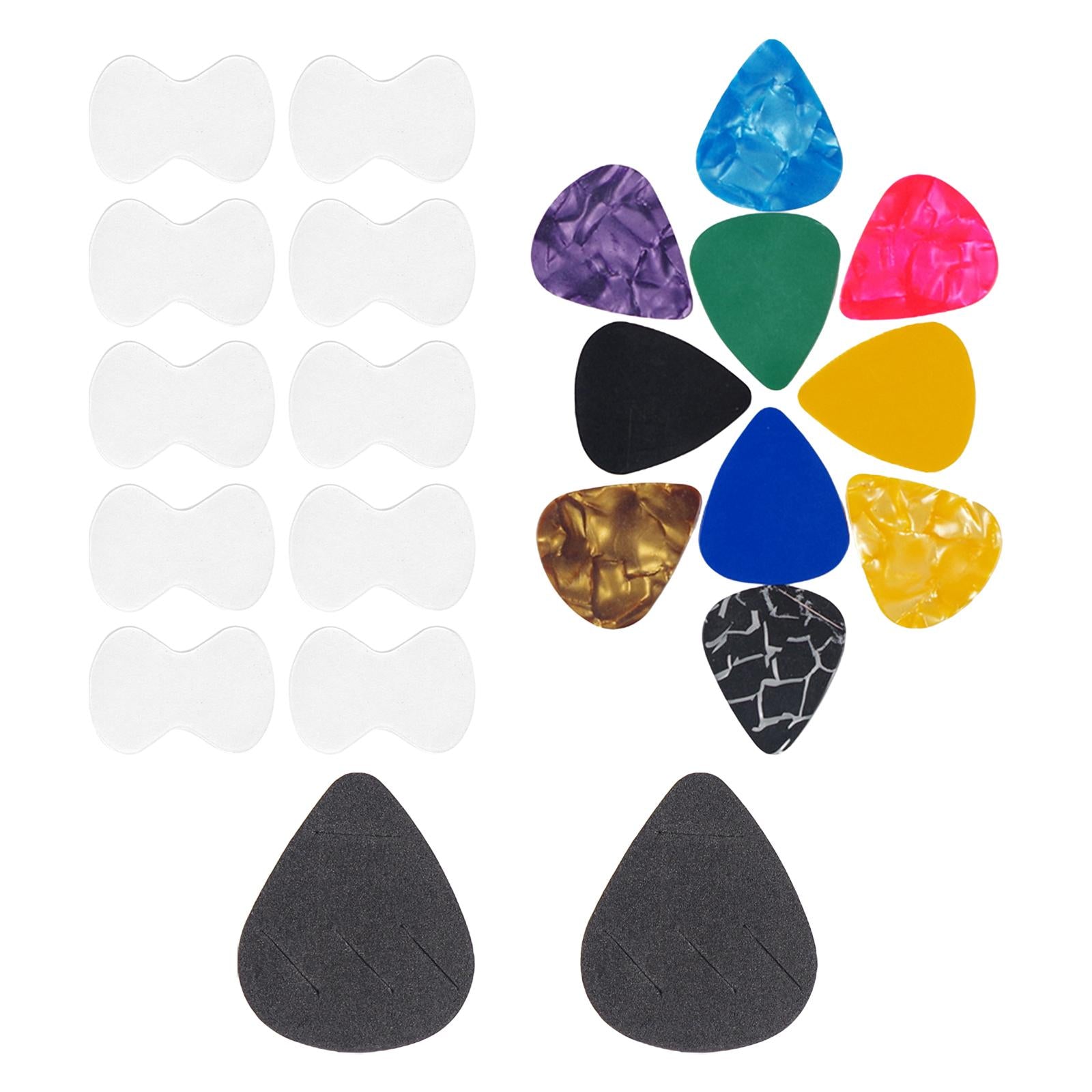 Guitar Pick Non-Slip Grip for Electric Bass Acoustic Guitar Clear 22pcs