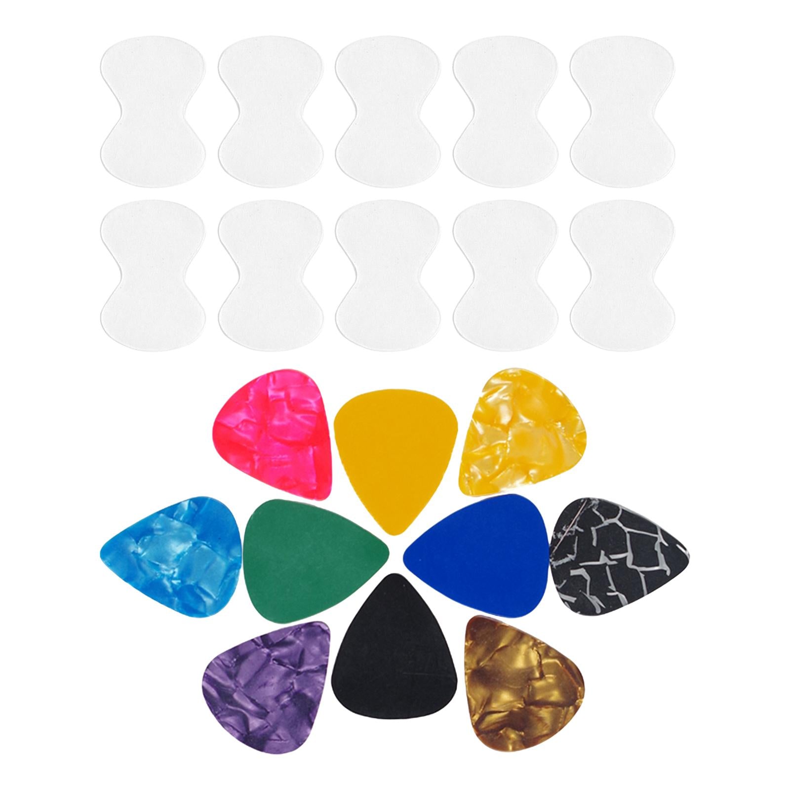 Guitar Pick Non-Slip Grip for Electric Bass Acoustic Guitar Clear 20pcs
