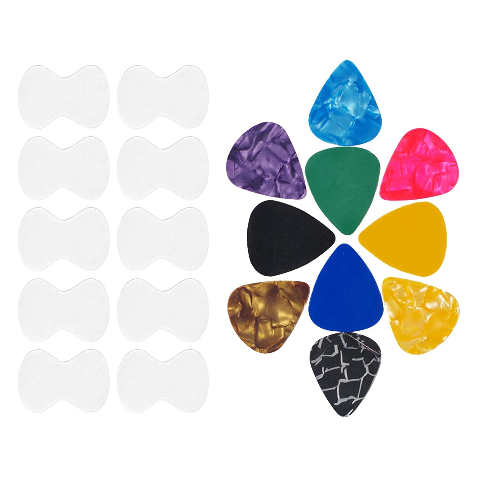 Guitar Pick Non-Slip Grip for Electric Bass Acoustic Guitar Clear 20pcs