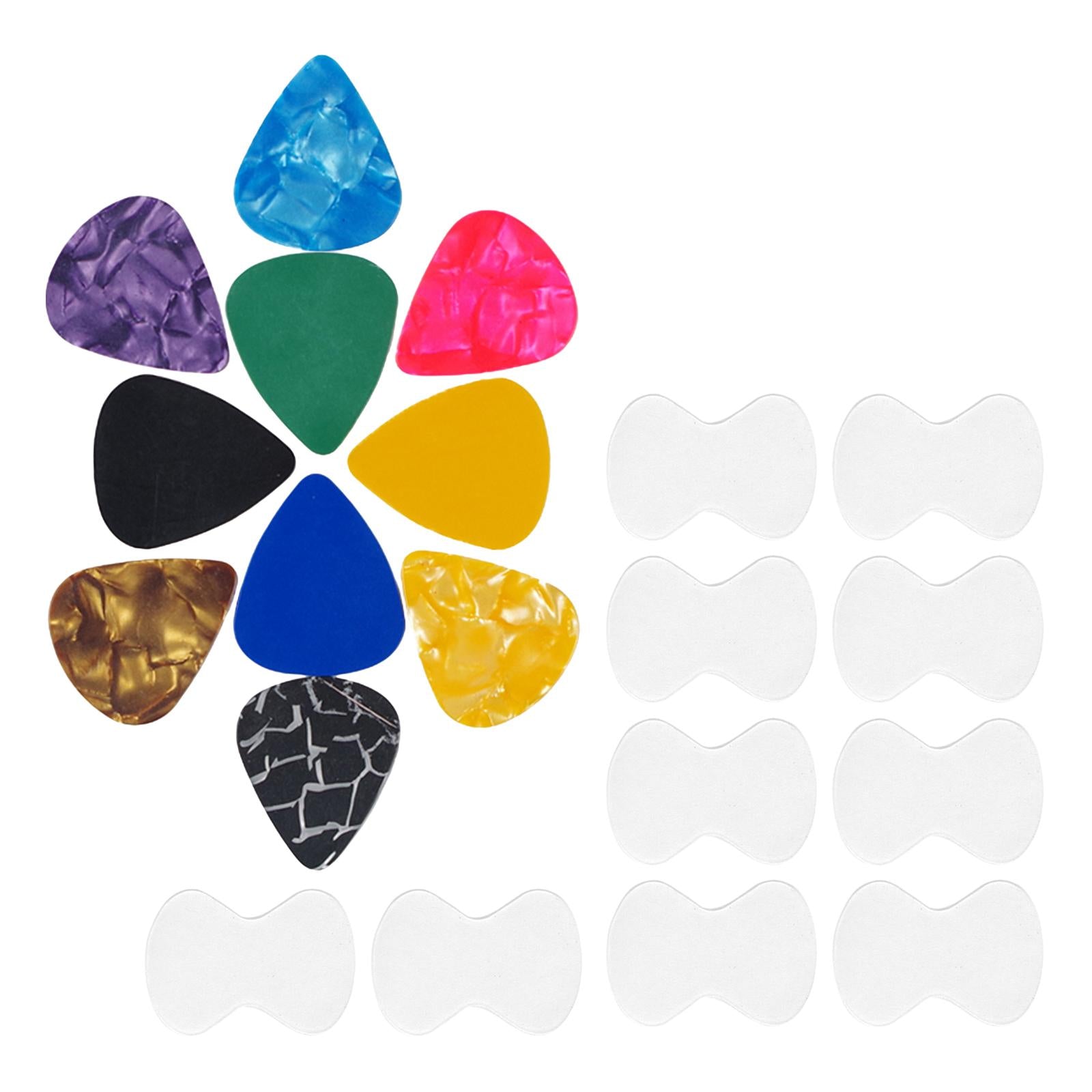 Guitar Pick Non-Slip Grip for Electric Bass Acoustic Guitar Clear 20pcs
