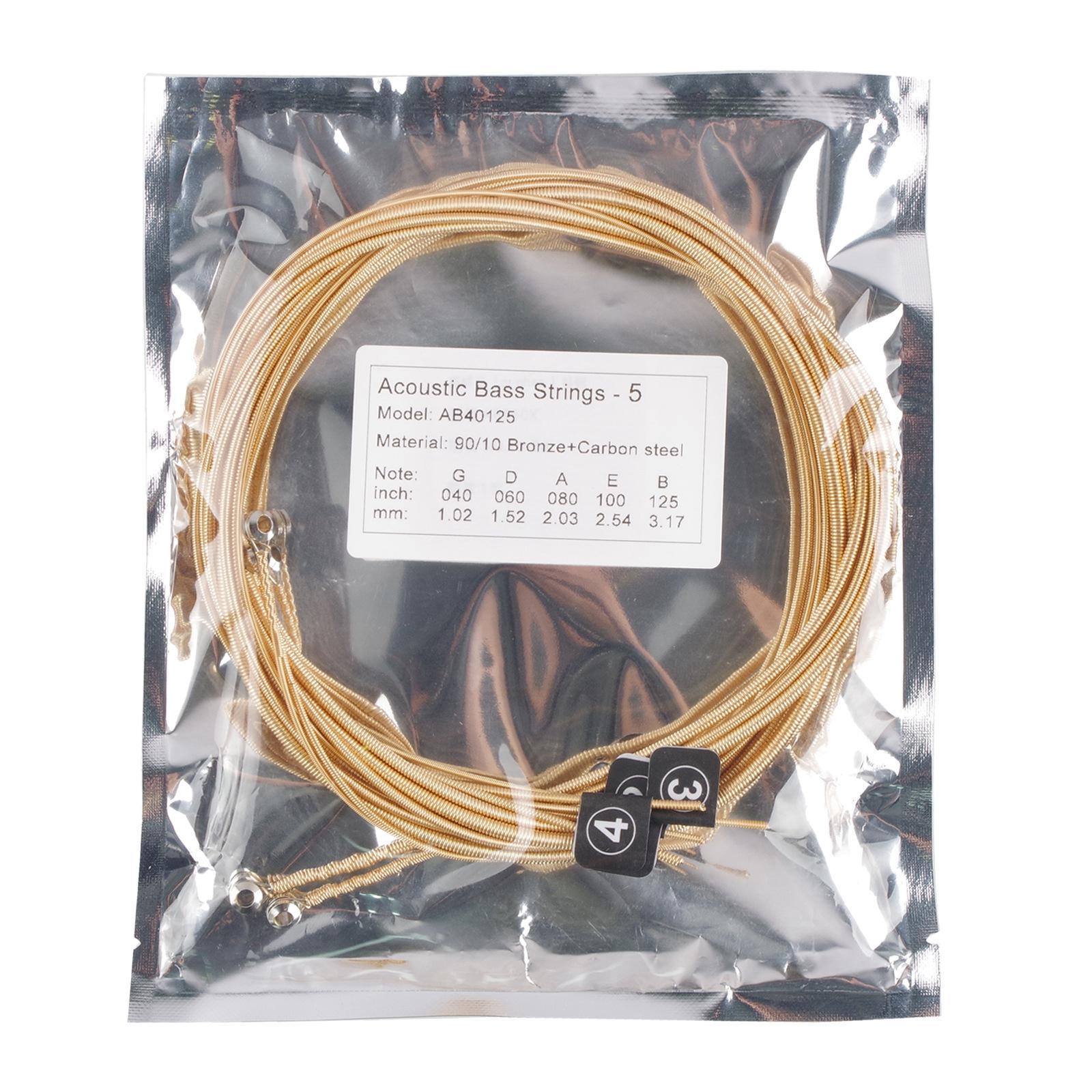 Acoustic Folk Guitar Strings Rustproof Replacement for Acoustic Guitar Bass 4 String