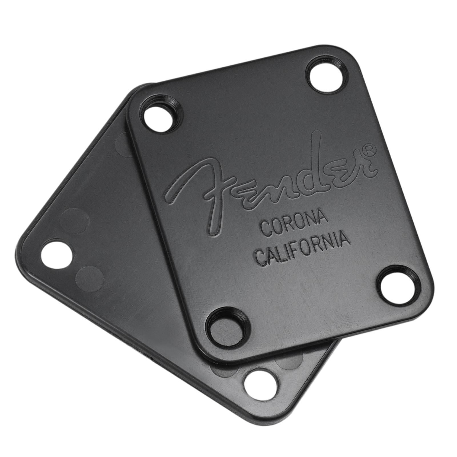 Electric Guitar Neck Plate Back Plate With 4 Mounting Screws Black