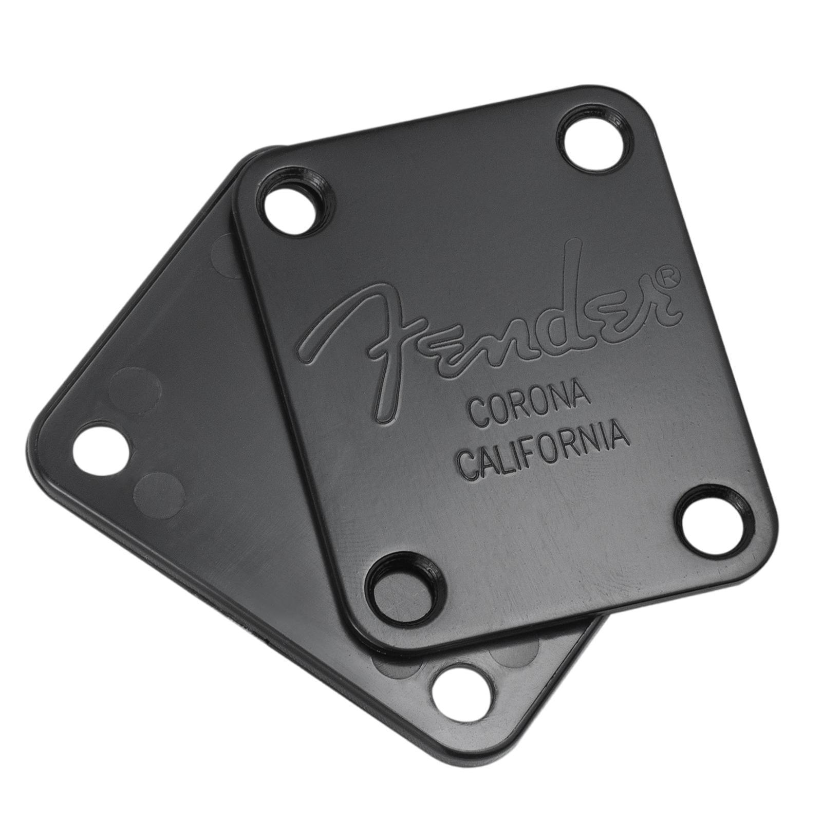 Electric Guitar Neck Plate Back Plate With 4 Mounting Screws Black
